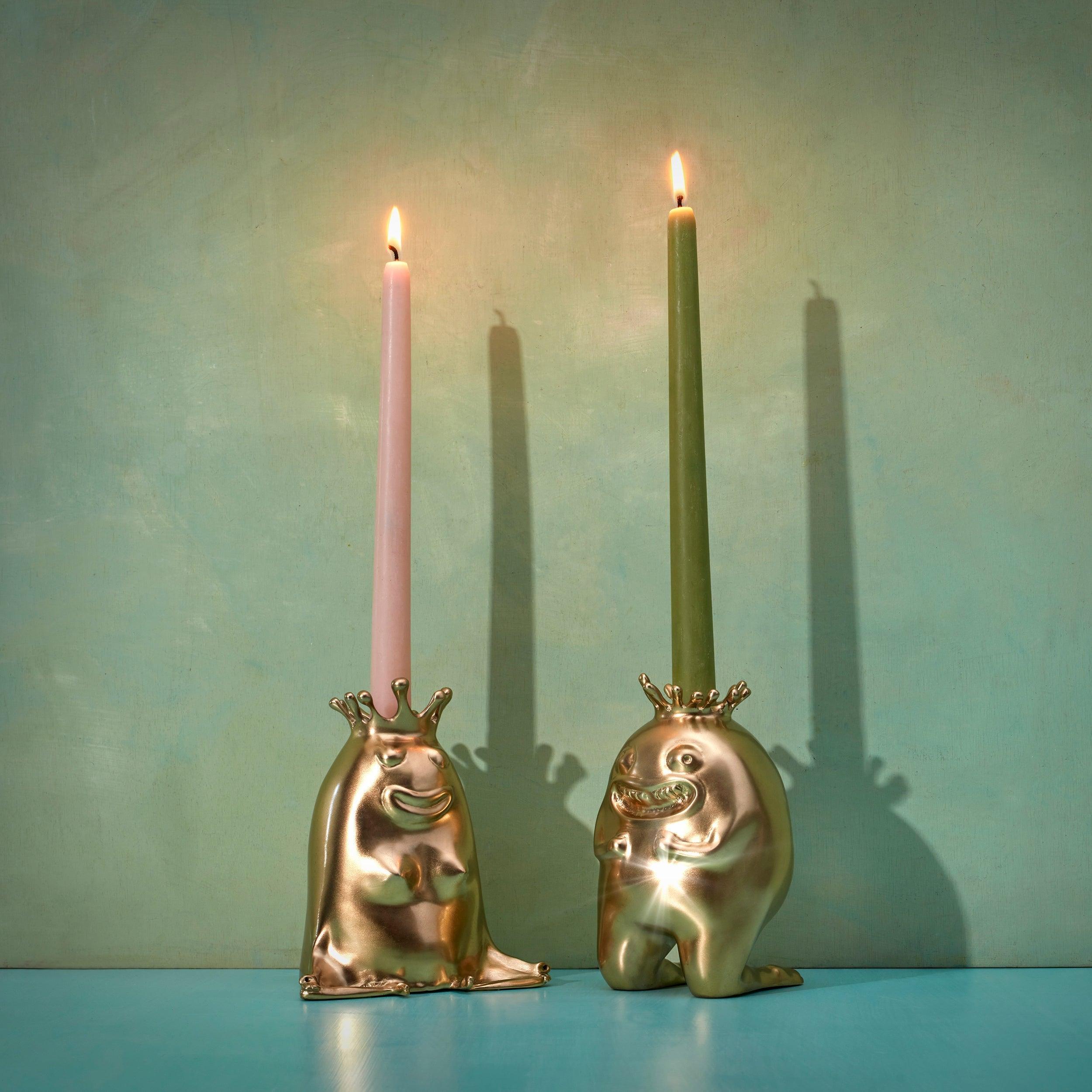 Premium Haas King & Queen Candlesticks Set of 2 - Elegant Decorative Candle Holders for Wedding Centerpieces, Romantic Dinner Tables, and Home Decor