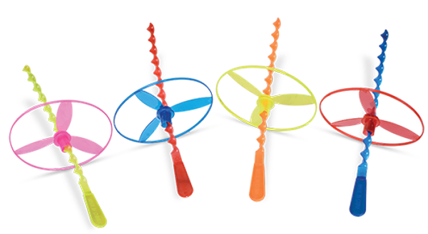 Heebie Jeebies Helicopter Straw Toy - Flying Wing Spin & Fly Fun - Outdoor Play, Birthday Gifts, Kids Party Favors, STEM Learning Activity