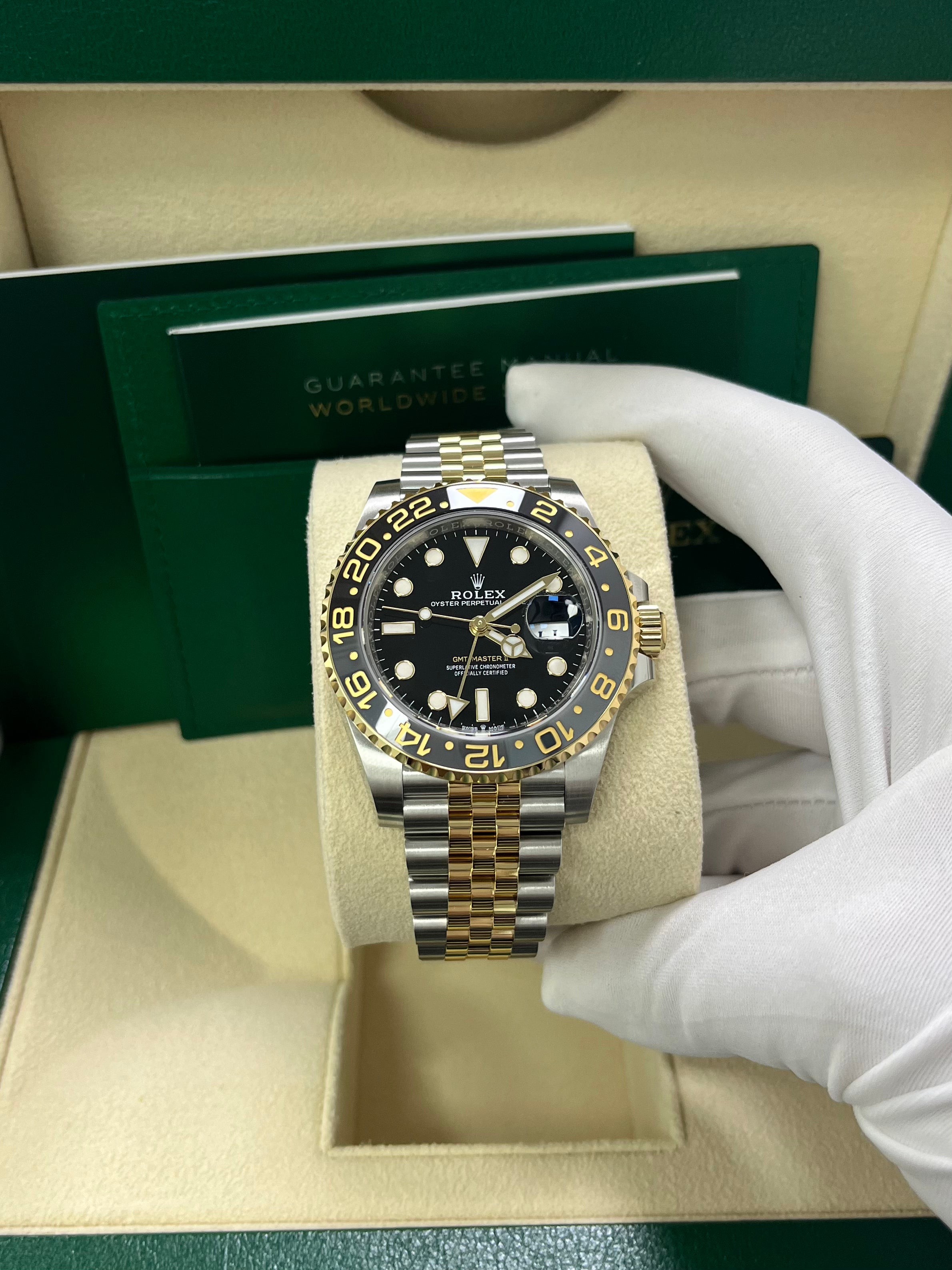 Rolex GMT Master II Two Tone Black Jubilee 126713GRNR Watch - Luxury Stainless Steel & Gold Men's Timepiece for Travel, Business & Special Occasions