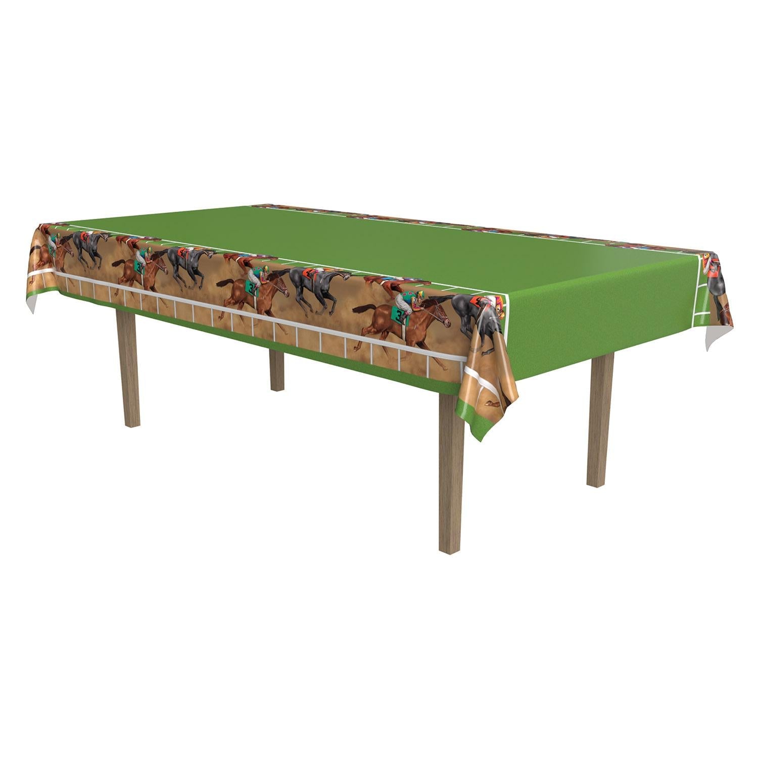 12 Pack Beistle Horse Racing Party Table Covers - Waterproof & Disposable - Perfect for Kentucky Derby, Birthday & Themed Party Decorations