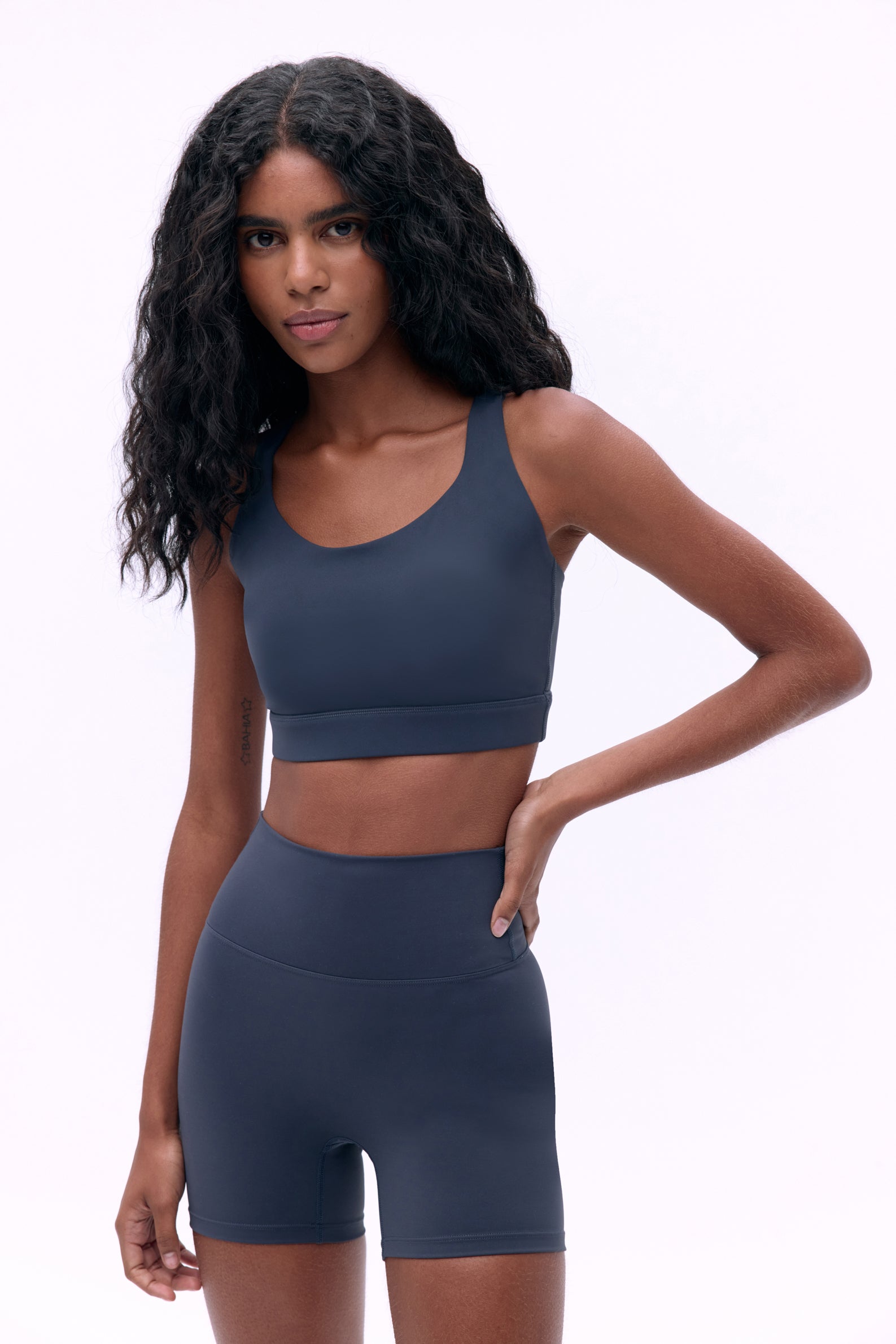 Ultimate Ultra Crop Shorts for Women - High Waisted Workout Running Yoga Shorts - Midnight Blue - Perfect for Gym, Running & Casual Wear