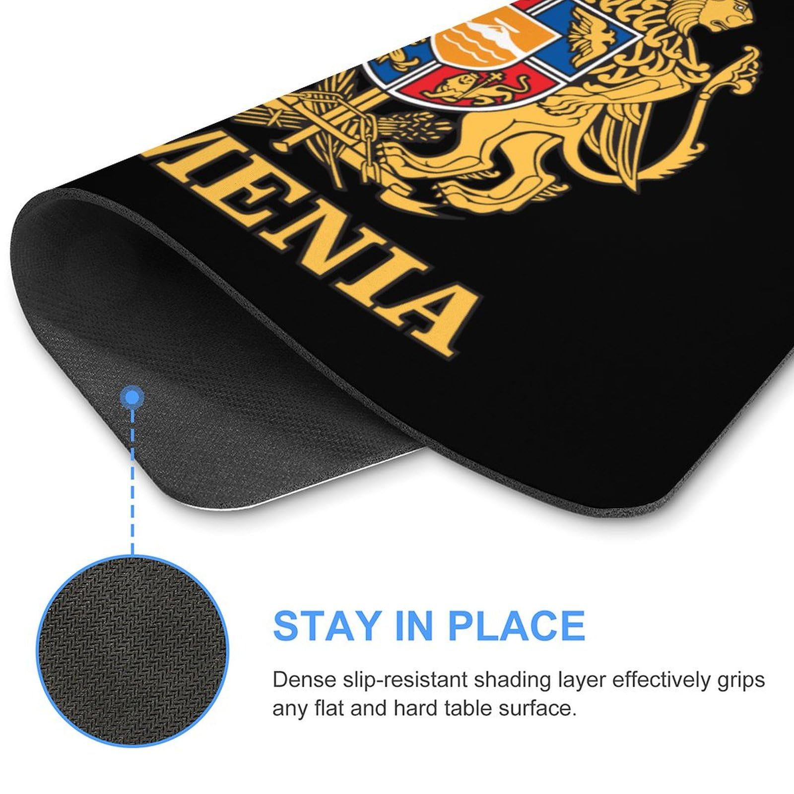 Armenian Coat of Arms Mouse Pad - Durable Non-Slip Waterproof Gaming Mouse Mat for PC & Laptop (20x25cm) | Perfect for Office, Home & Esports | Unisex Computer Accessory