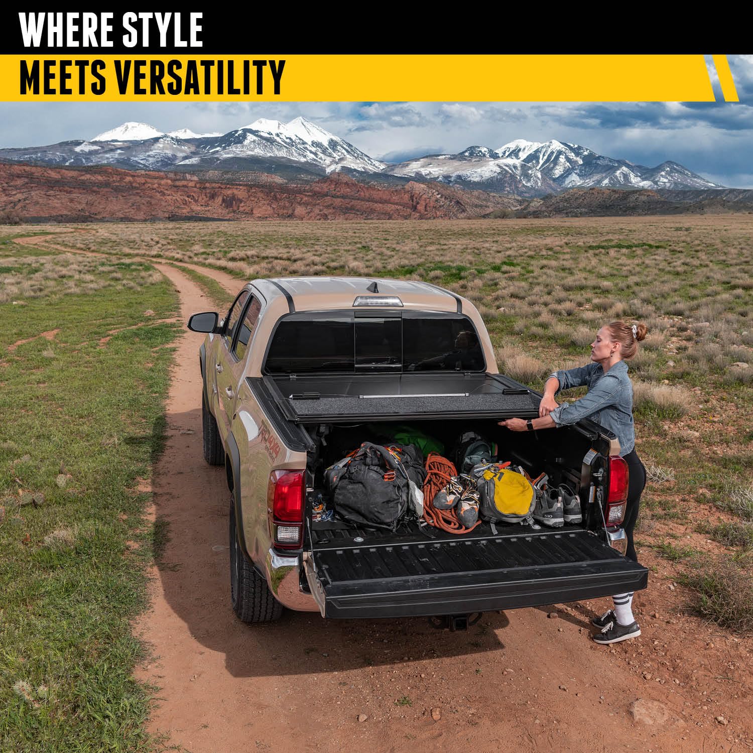 UnderCover Ultra Flex Hard Folding Truck Bed Tonneau Cover | UX12024 | Matte Black | Fits 2020-2023 Chevy Silverado & GMC Sierra 2500/3500HD 6'10