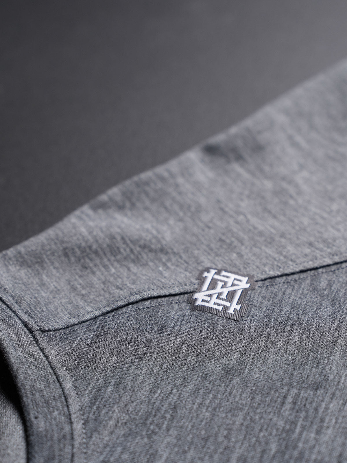 Core Long Sleeve Shirt for Men - Soft Grey Cotton Crewneck Tee - Casual Wear & Layering Essential