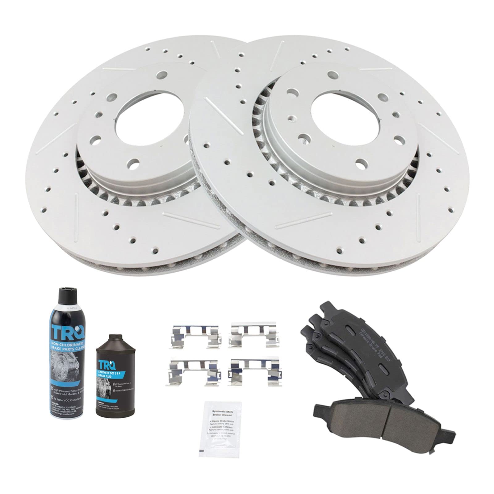 High-Performance Ceramic Brake Pads & Coated Rotors Kit - Front Brake Upgrade for Cars, Trucks & SUVs - Perfect for Daily Commuting, Off-Roading & High-Speed Driving