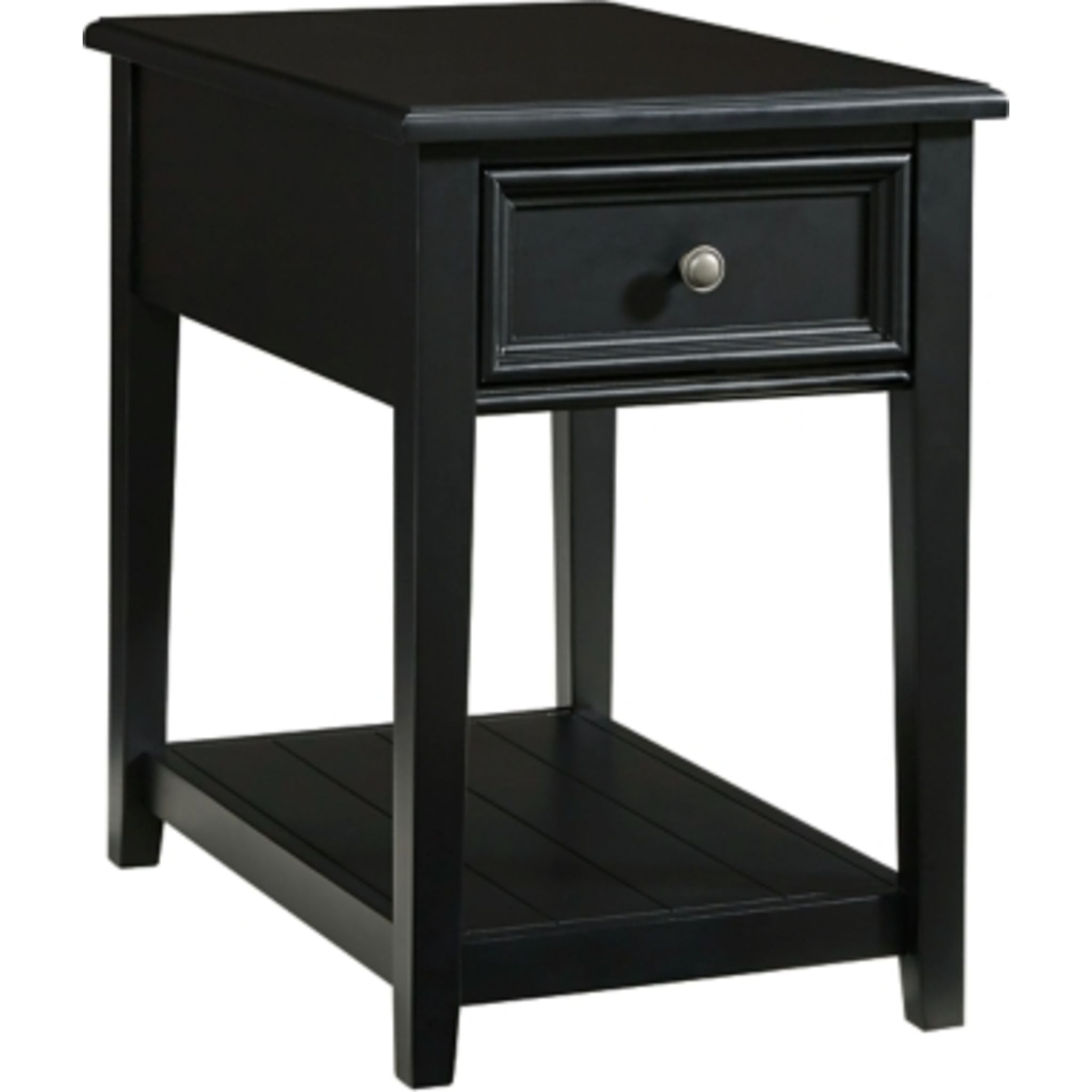Beckincreek Modern End Table - Black Nightstand for Living Room, Bedroom, or Office - Small Side Table with Sturdy Metal Frame & Sleek Design