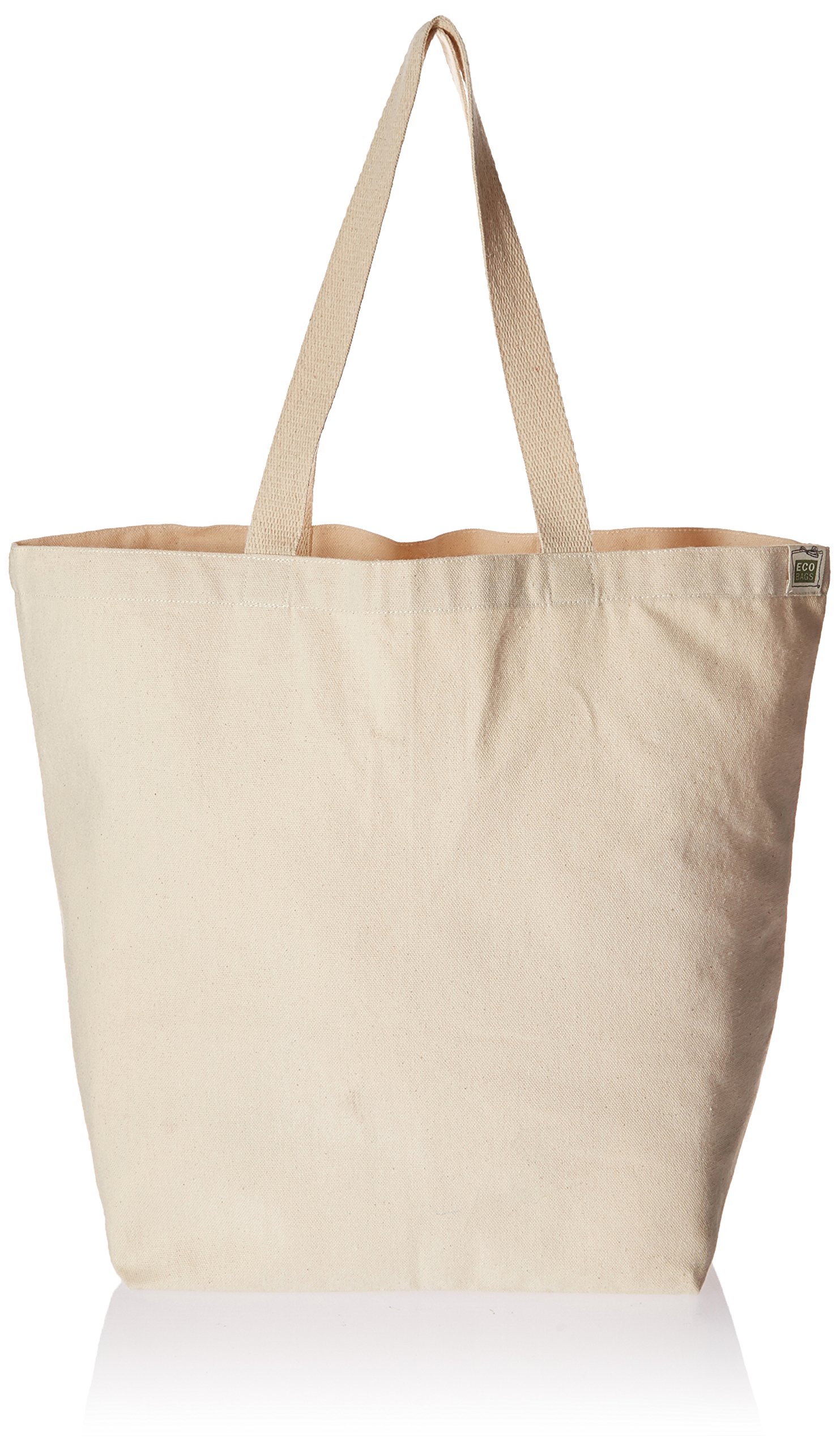 Eco-Friendly Recycled Cotton Tote Bag - Natural Reusable Shopping Bag for Groceries, Beach & Everyday Use