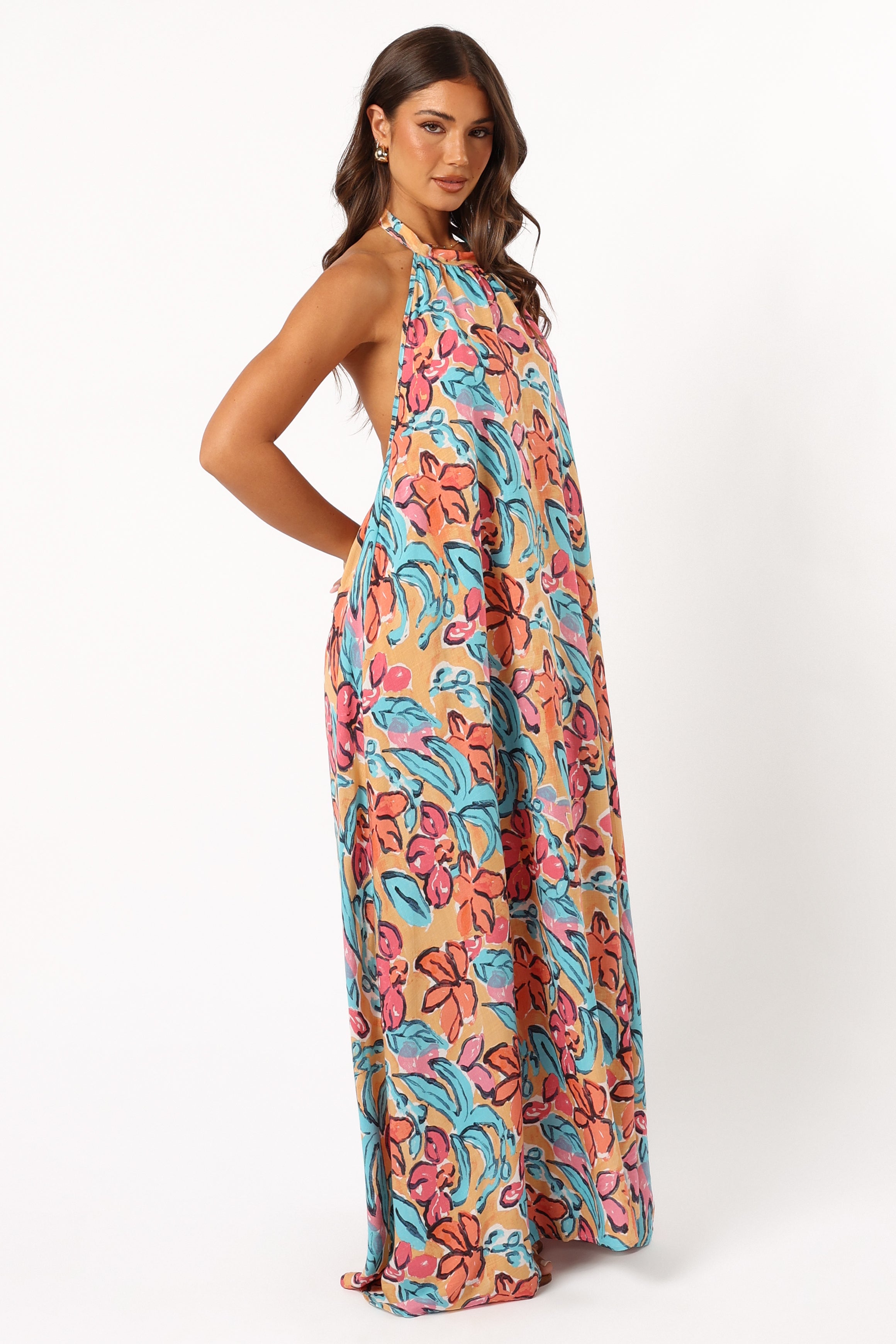 Avery Maxi Dress - Floral Print Women's Long Summer Dress for Beach, Vacation & Casual Wear