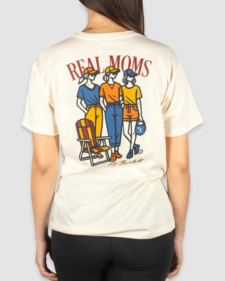 Baseballism Real Moms of Baseball Warm Up Tee - Comfortable Baseball Mom Shirt for Practice & Games - Perfect for Baseball Moms Supporting Their Players
