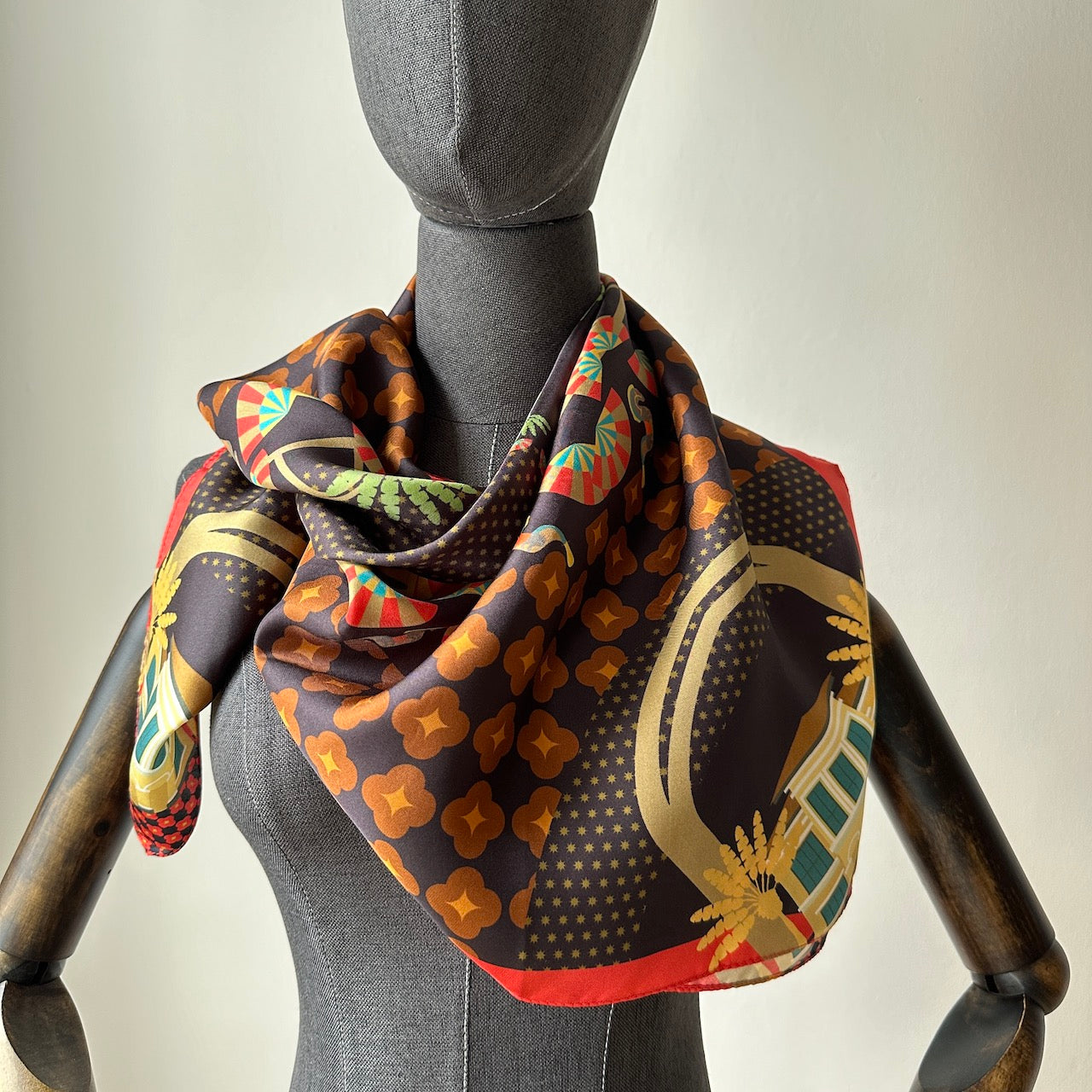 Elegant Kampong Glam Silk Scarf – Premium Handmade Batik Shawl for Women, Perfect for Festivals, Weddings & Special Occasions
