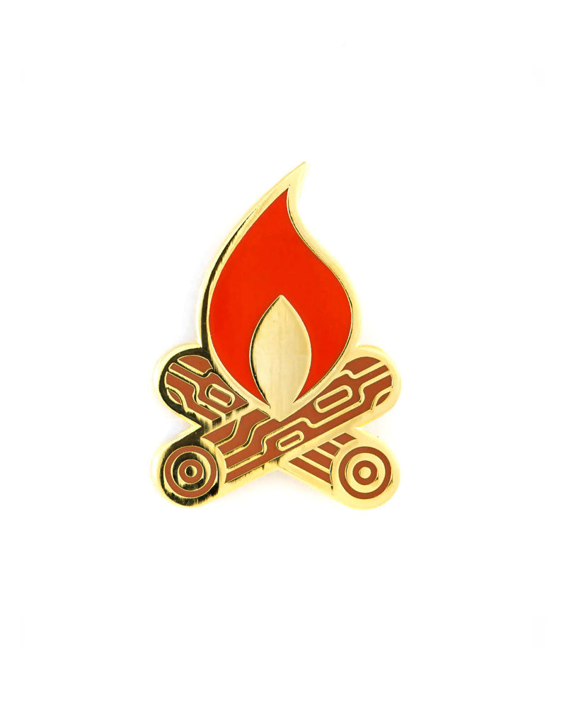 Campfire Pin - Rustic Outdoor Camping Accessory for Hats, Jackets & Backpacks | Perfect for Hiking, Camping & Adventure Enthusiasts