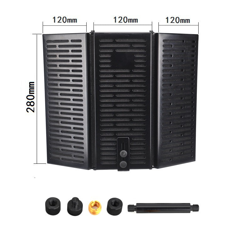 Professional Foldable Adjustable Mic Foam Windscreen for Vocal Recording - Noise Reduction & Sound Absorption - Perfect for Podcasting, Singing, and Studio Sessions