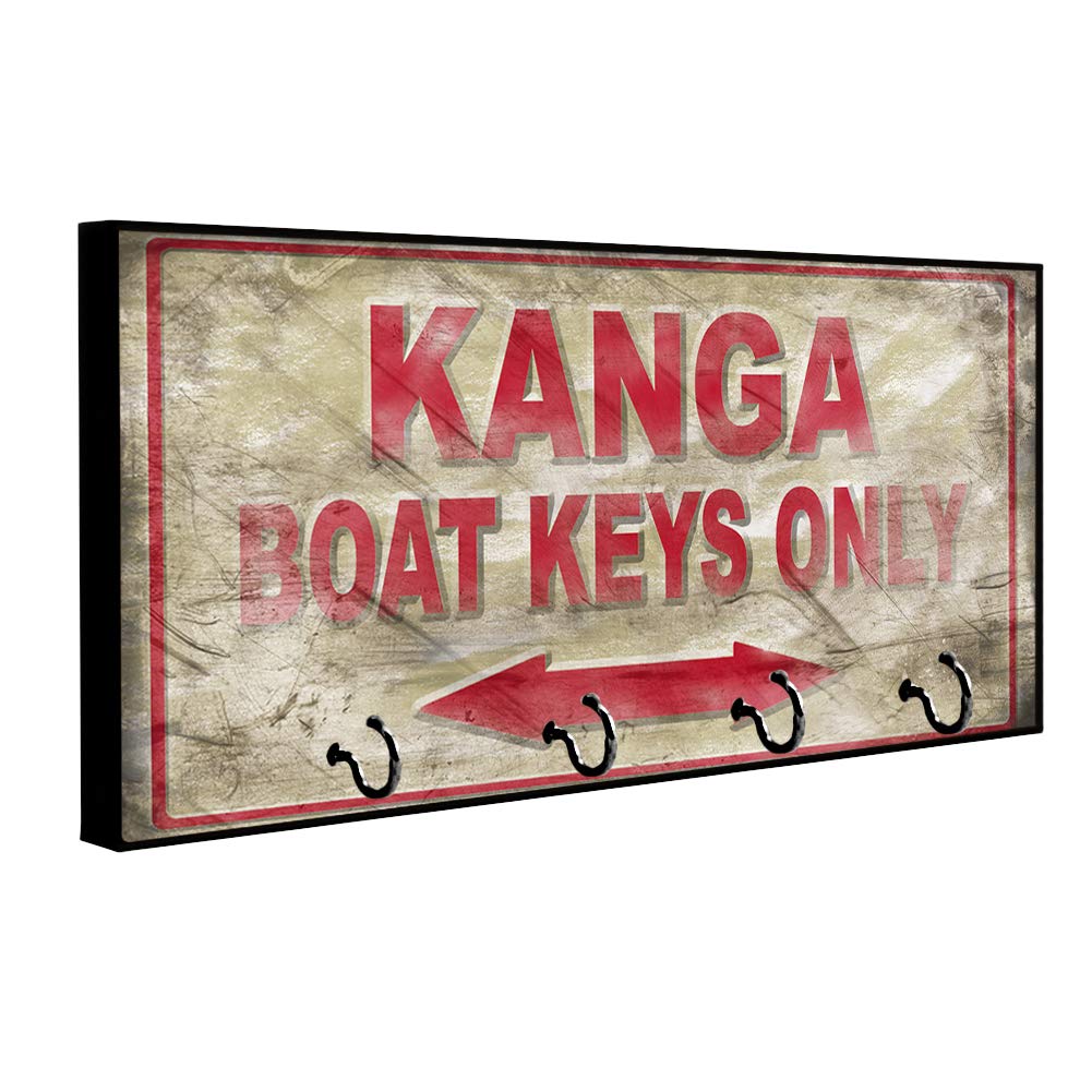 Brotherhood Moomba Kanga Boat Key Holder - Wall Mount Key Organizer Rack with Decorative Hooks for Home, Garage & Marine Use - Perfect for Boat Keys, House Keys & Key Rings Storage