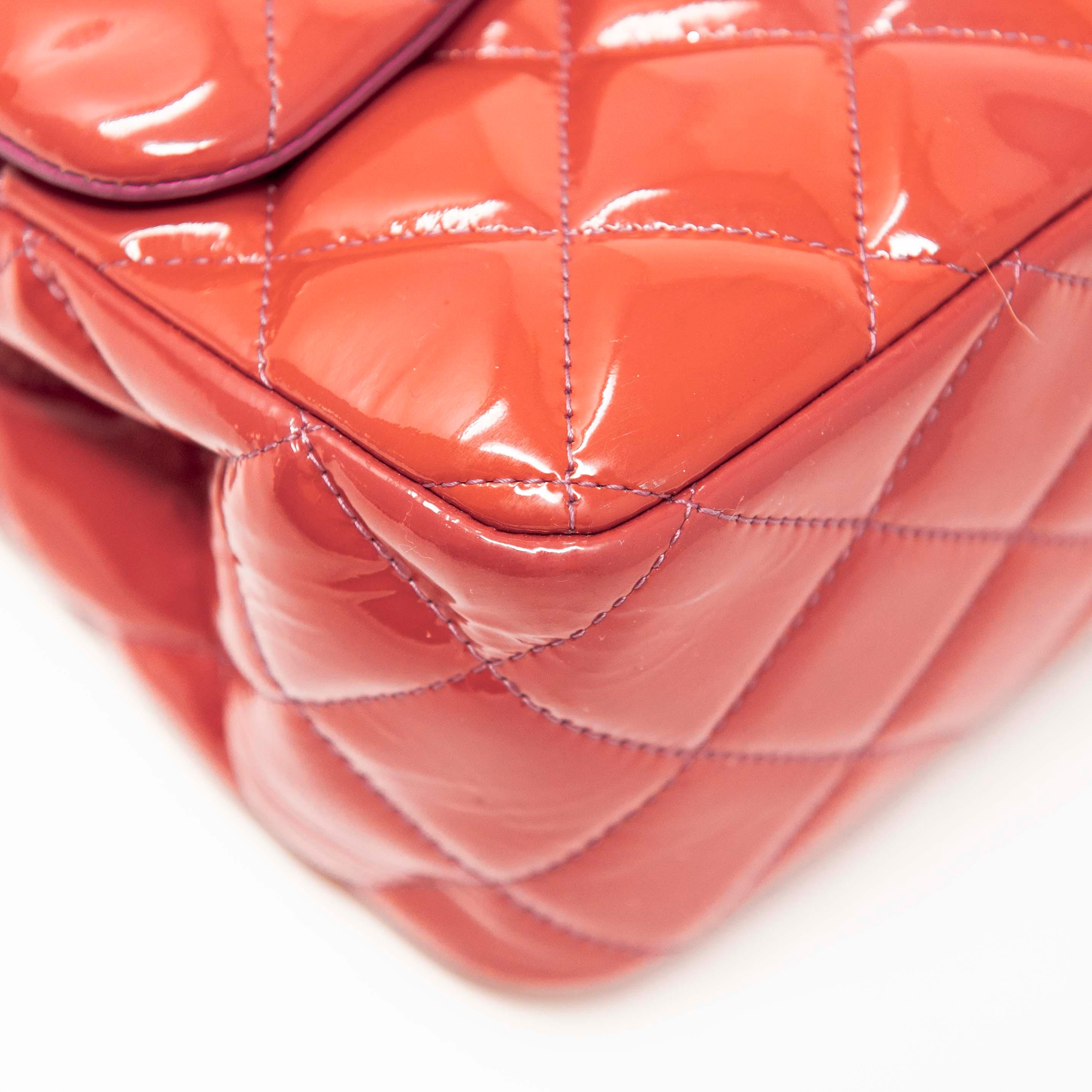 Chanel Pink Patent Leather Classic Jumbo Flap Bag - Luxury Designer Handbag for Women, Perfect for Parties & Special Occasions
