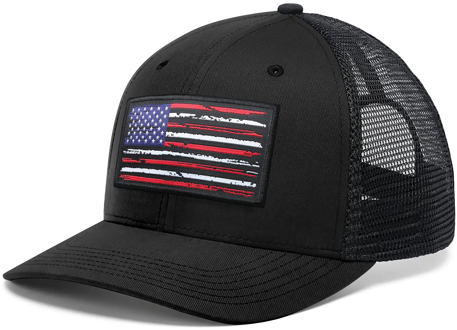 USA Flag Baseball Cap for Men & Women - Adjustable Snapback Trucker Hat with Patriotic American Flag Design - Perfect for Outdoor Activities, Sports & Casual Wear