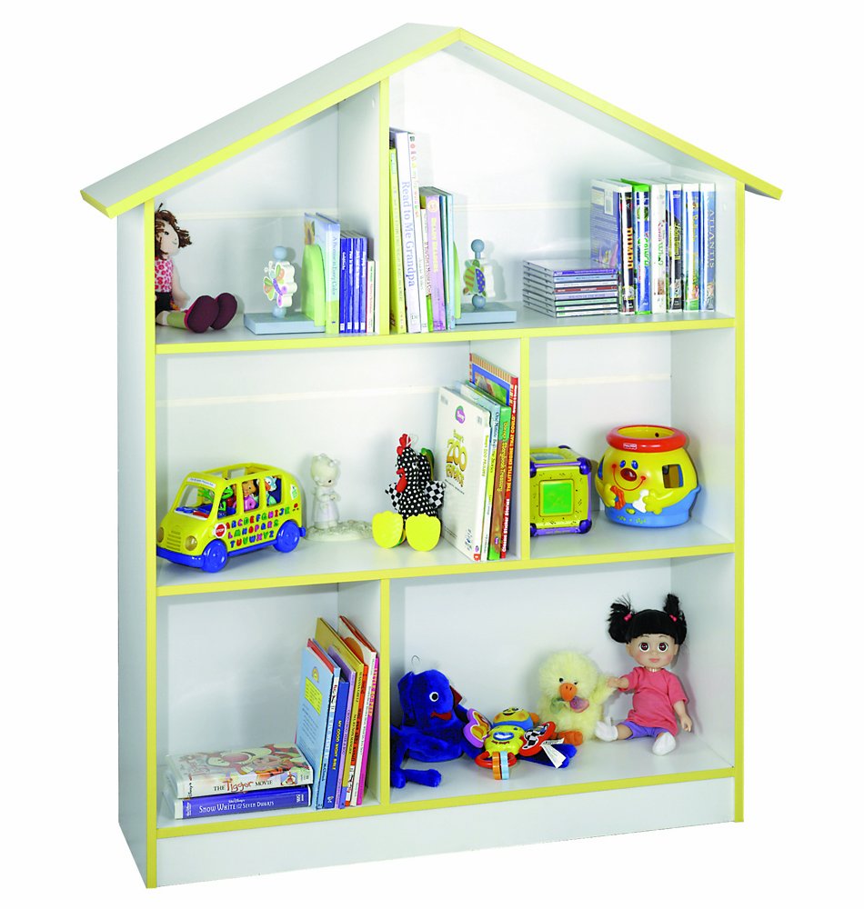 Venture Horizon Dollhouse Bookcase - Kids Bookshelf with Storage, Wooden Bookcase for Bedroom, Nursery, Playroom - Perfect for Organizing Toys, Books & Decor