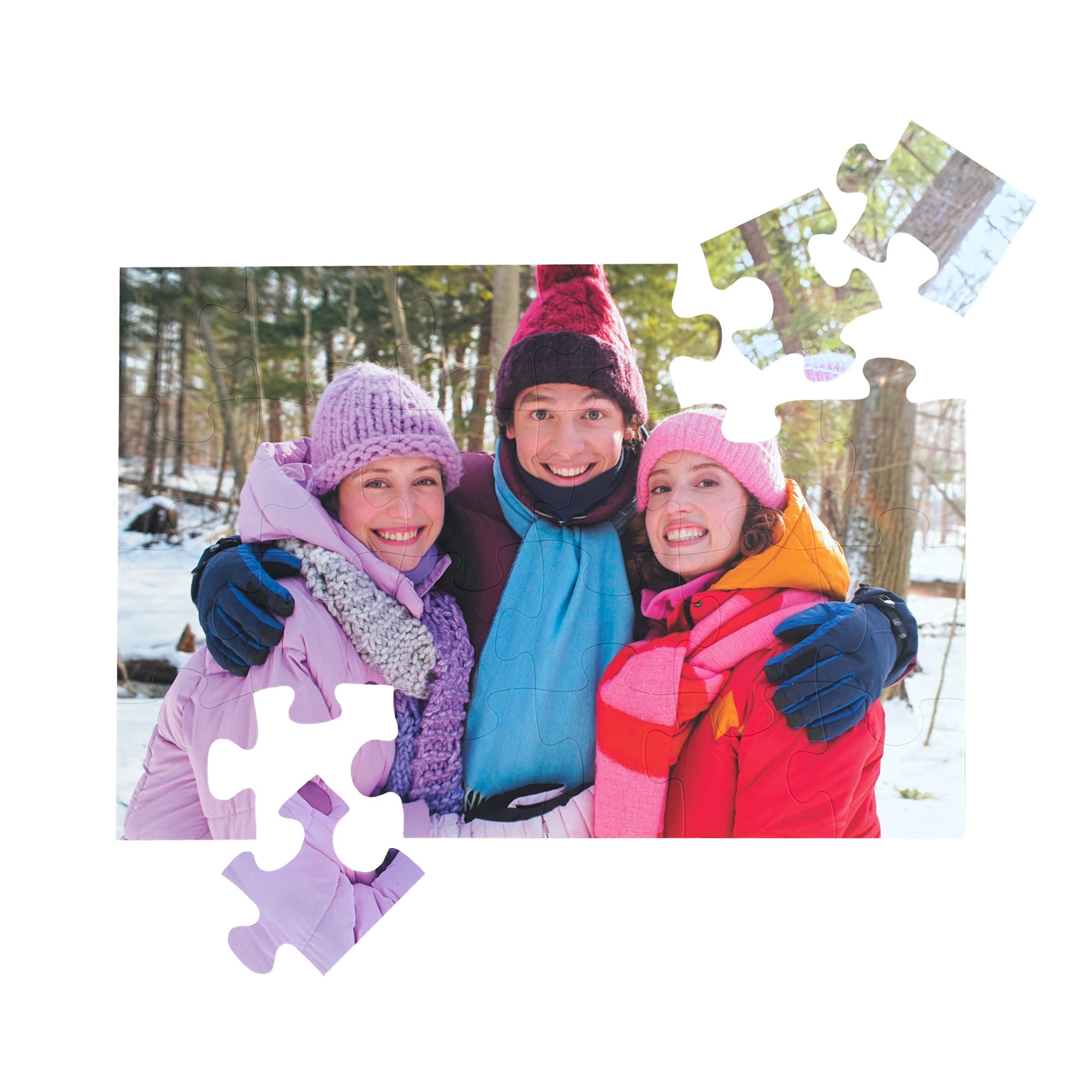 3-in-1 Snow Adventure Puzzle Set - 24 Piece Winter Themed Jigsaw Puzzle for Kids & Adults - Perfect for Family Game Nights & Winter Holiday Activities