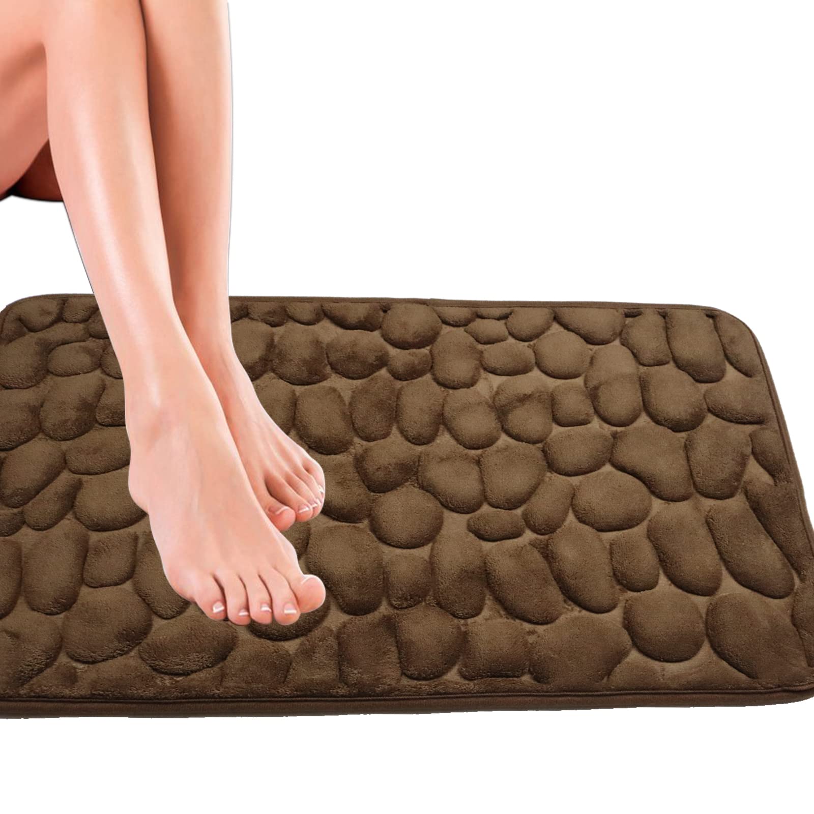 Premium Memory Foam Bath Mat - Super Absorbent Quick Dry Non-Slip Bathroom Rug with SBR Backing for Shower, Tub & Bathroom Floor (20