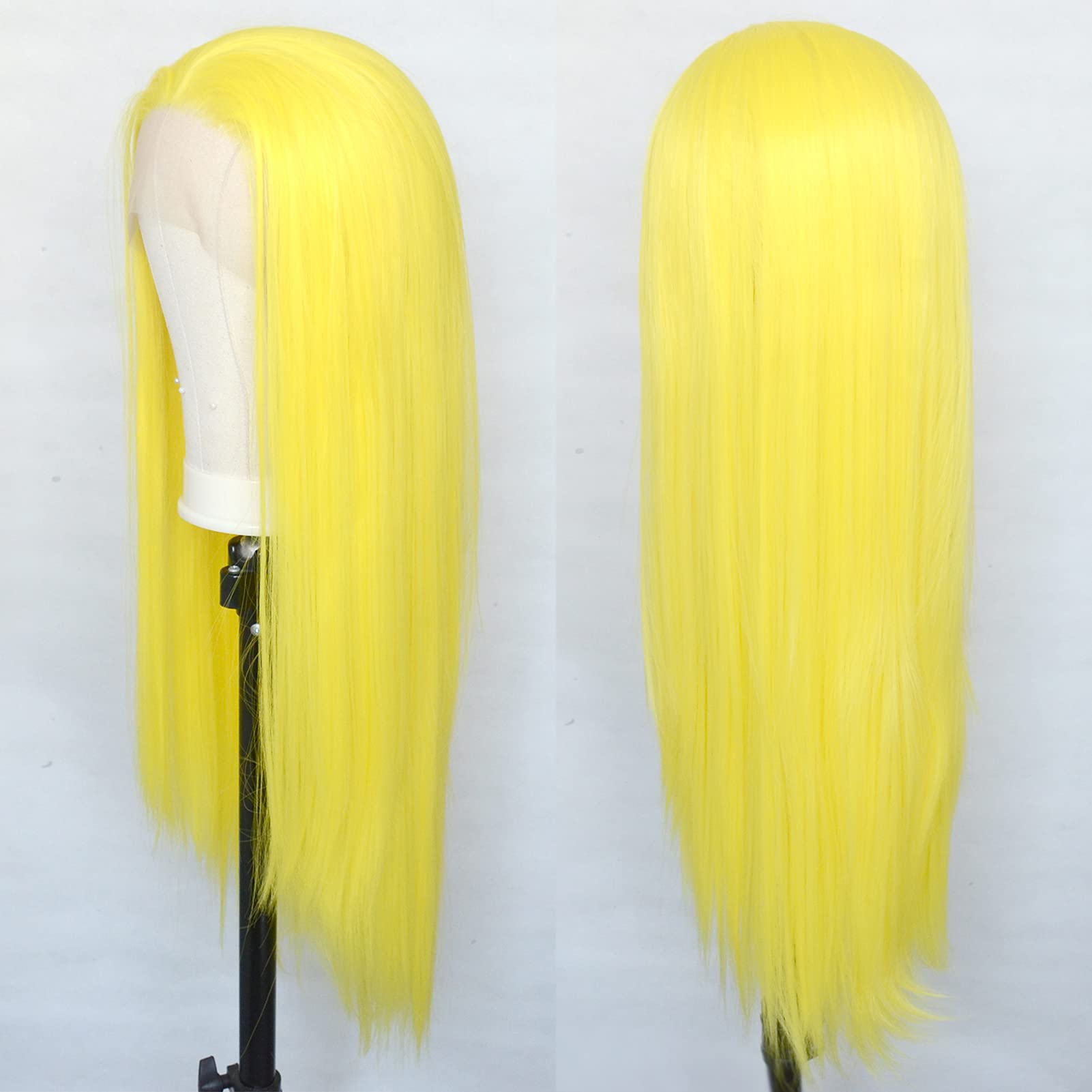 Lemon Yellow Lace Front Wig 22