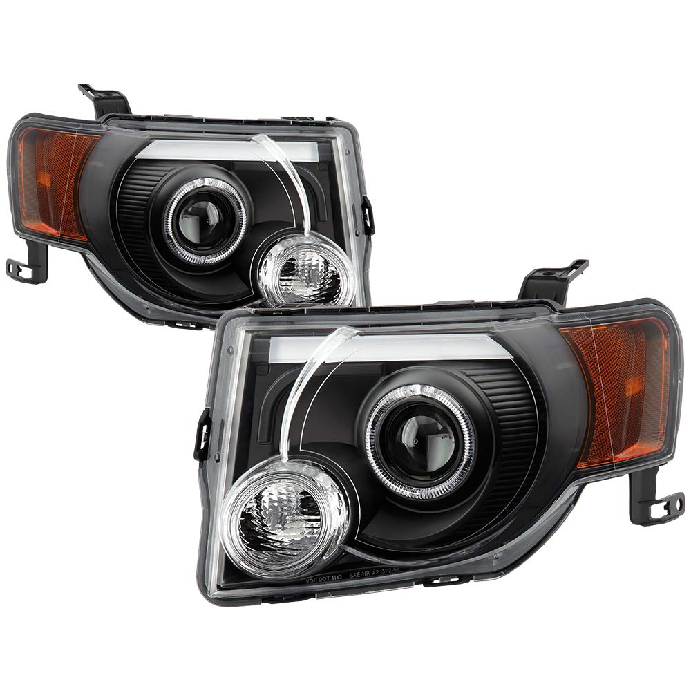 08-12 Ford Escape LED DRL Headlight Tubes - Black/Clear Lens for Enhanced Visibility & Style | Perfect for Night Driving & Custom Car Upgrades