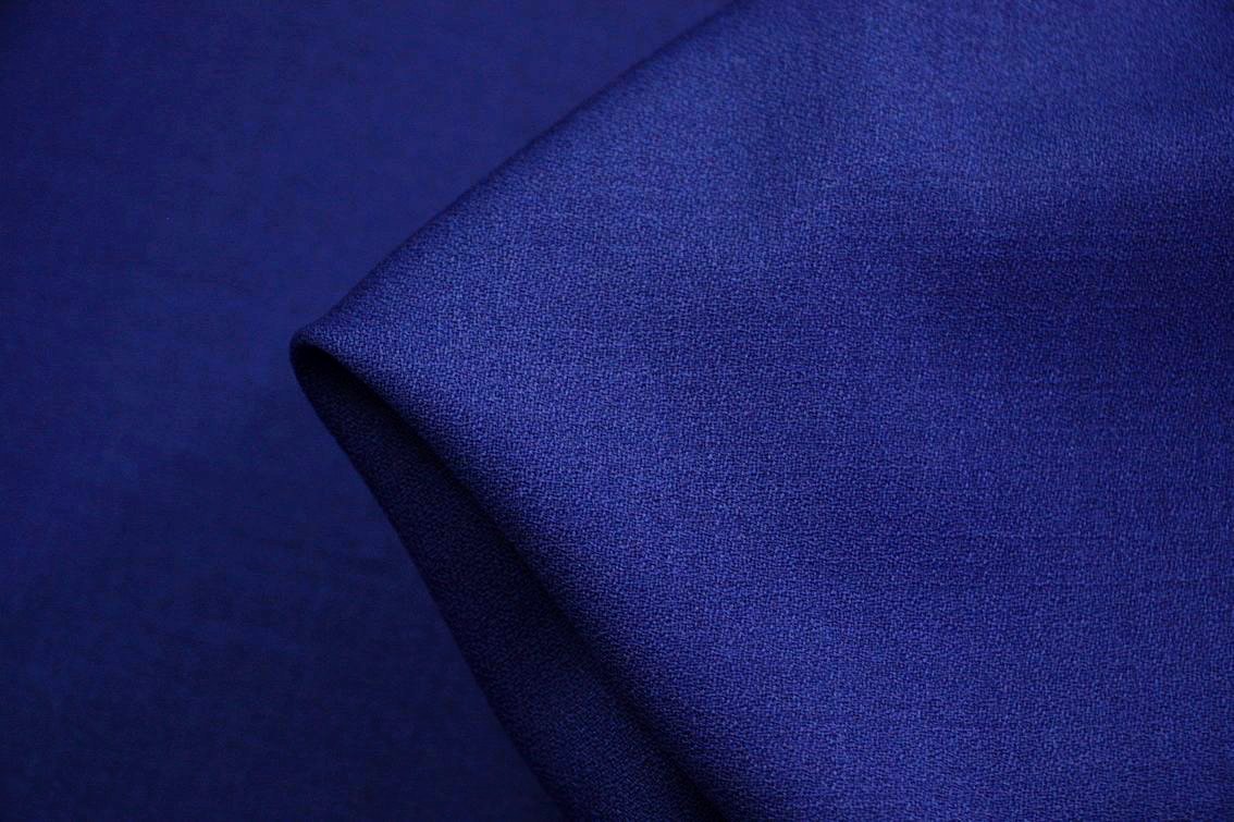 Azure Empire Wool Crepe Fabric - Soft & Luxurious Wool Crepe Material for Dresses, Suits & Formal Wear - Perfect for Evening Gowns, Bridal Wear & Tailoring Projects