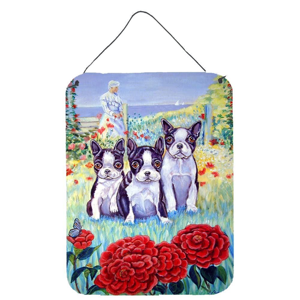 Boston Terrier Trio Wall Decor - 12x16 Aluminum Metal Sign for Kitchen, Bar, Bathroom & Front Door | Durable Multicolor Hanging Plaque for Home & Office | Perfect Gift for Pet Lovers & Dog Owners