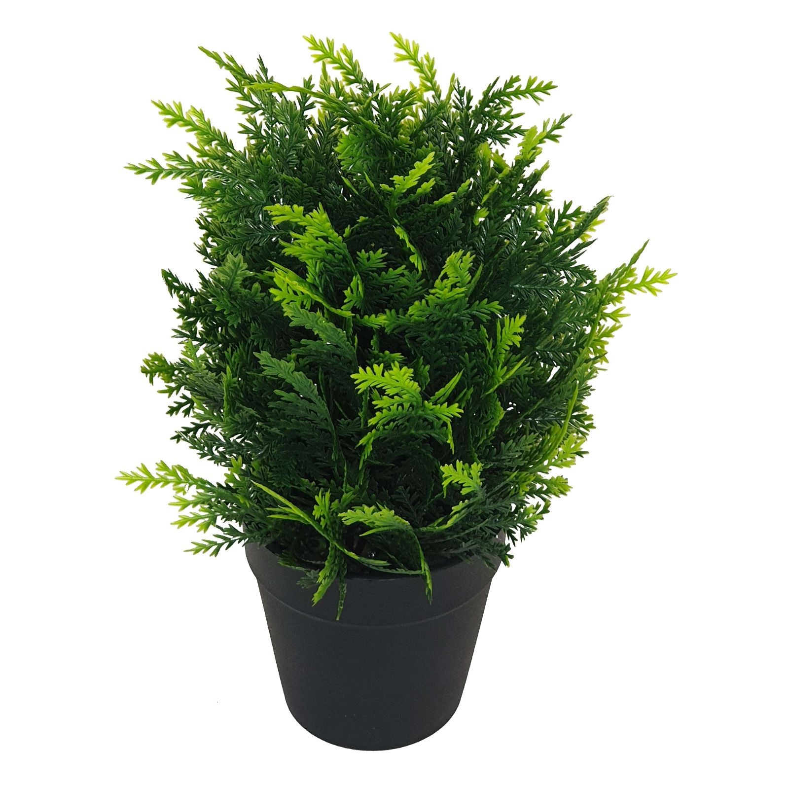 25cm Realistic Green Artificial Shrub Plant by Criterion - Perfect for Home Decor, Office Desk & Indoor Greenery