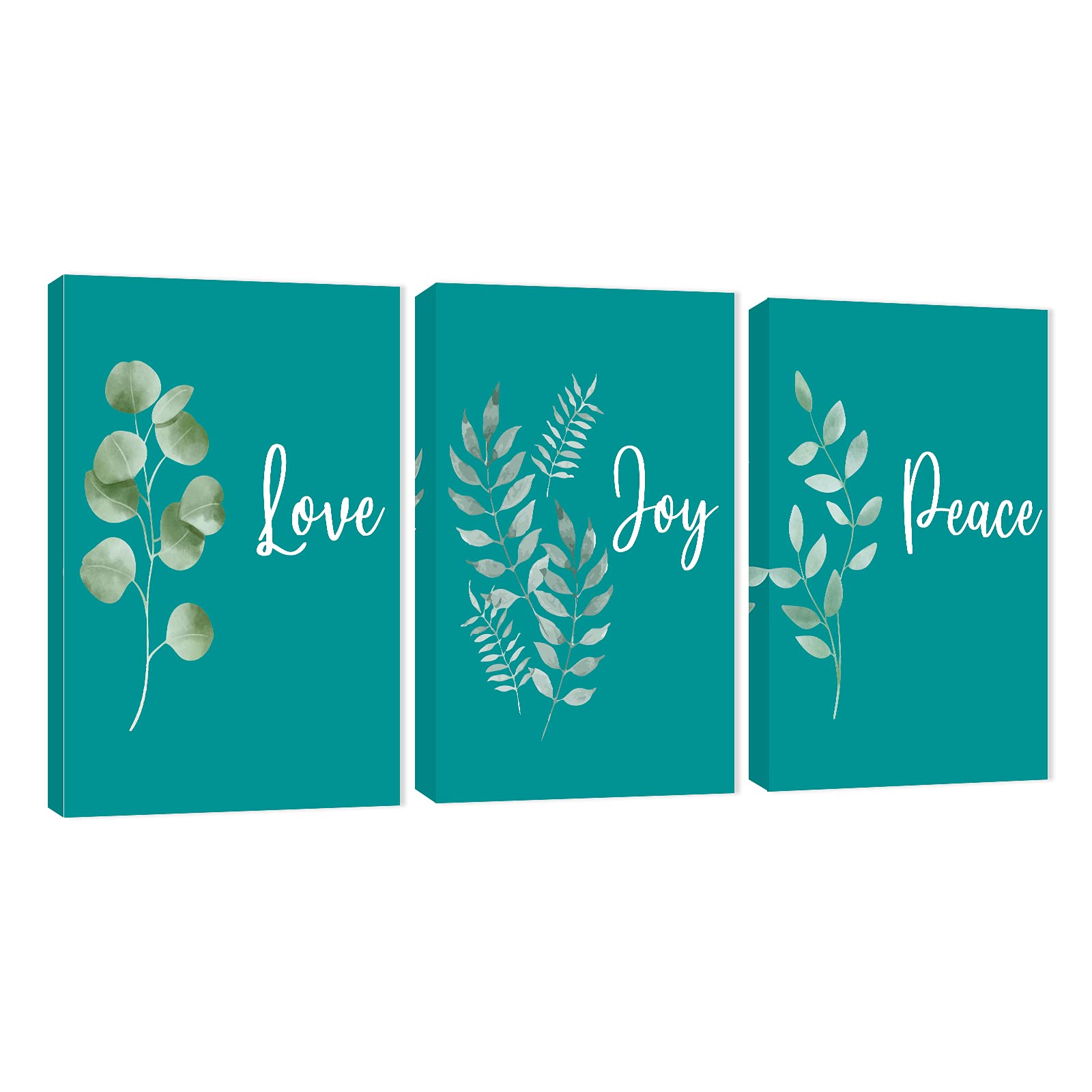 3-Panel Motivational Wall Art for Office & Home Decor - Turquoise Inspirational Quotes Canvas Prints (20”x30”x3Pcs) - Perfect for Office, Living Room, Bedroom & Workspace Motivation