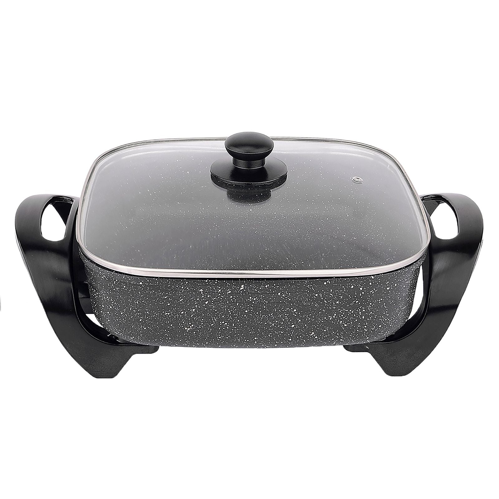 Stone Electric Fry Pan - Nonstick Skillet with Adjustable Temperature for Perfect Cooking - Ideal for Pancakes, Eggs, and Stir-Fry at Home