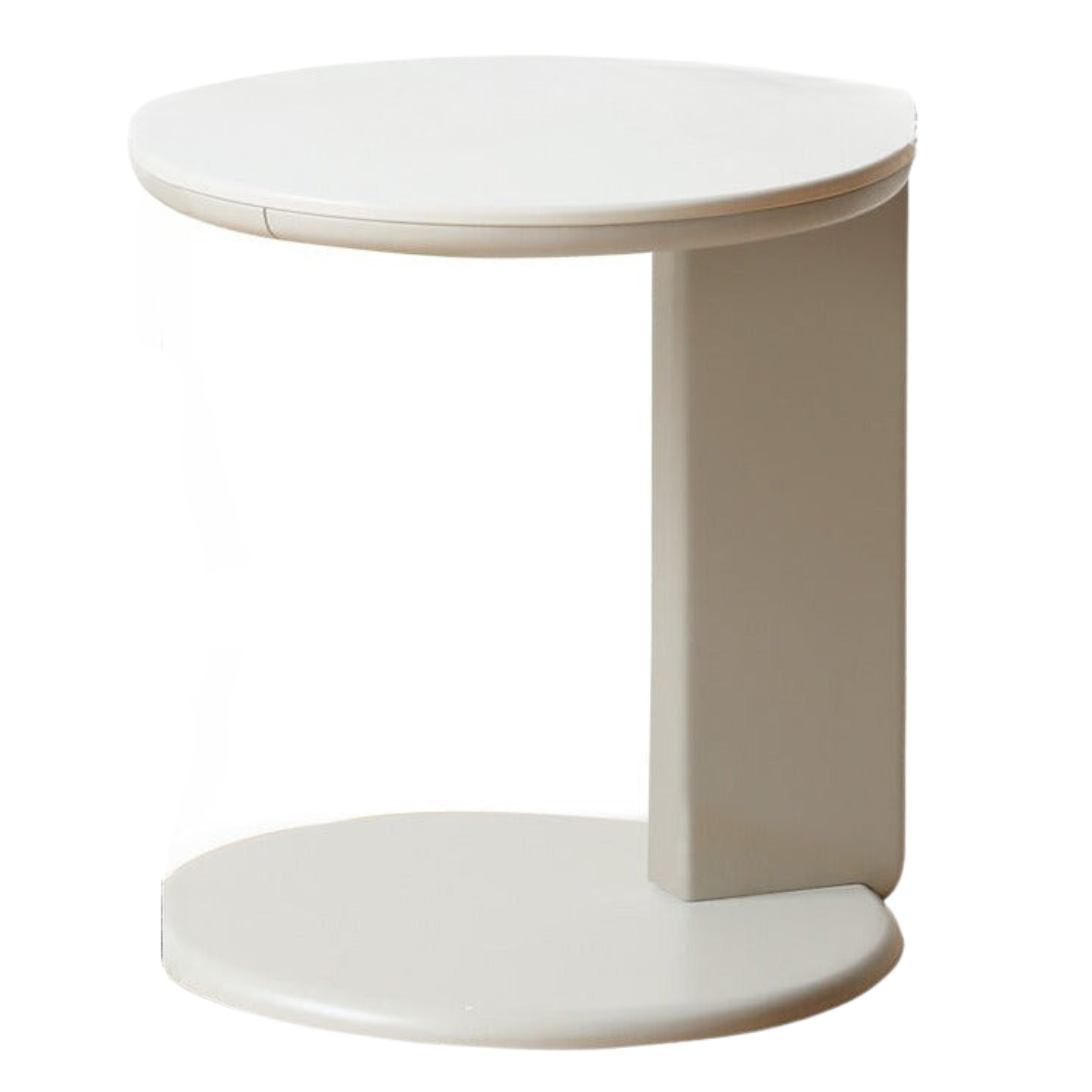 17.7x17.7x18.9 inch / 45x45x48сm / tulipifera warm gray color / poplar coffee table (ivory white)