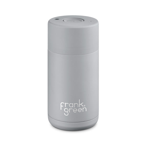 Frank Green Original Reusable Coffee Cup - 16oz Insulated Stainless Steel Travel Mug with Lid, Leak-Proof & Eco-Friendly (Perfect for Office, Commuting, Hiking & Outdoor Activities)