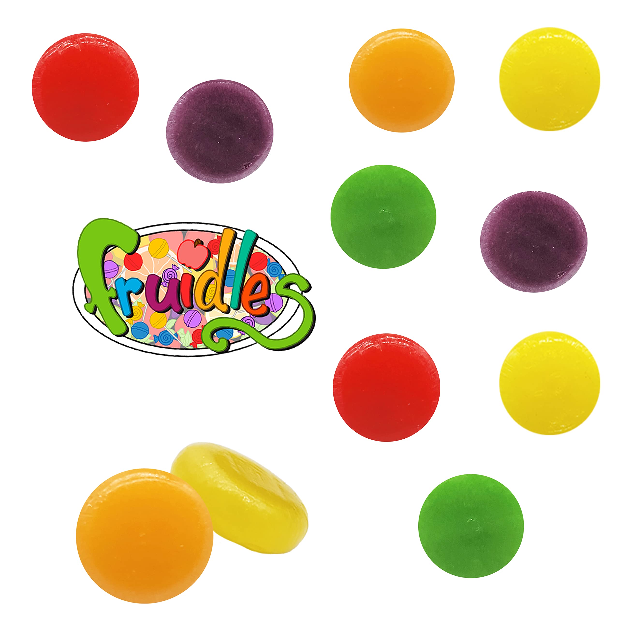 Fruidles Fruit Discs Hard Candy - Individually Wrapped 5lb Bulk Pack - Assorted Flavors for Parties, Office Snacks & On-the-Go Treats