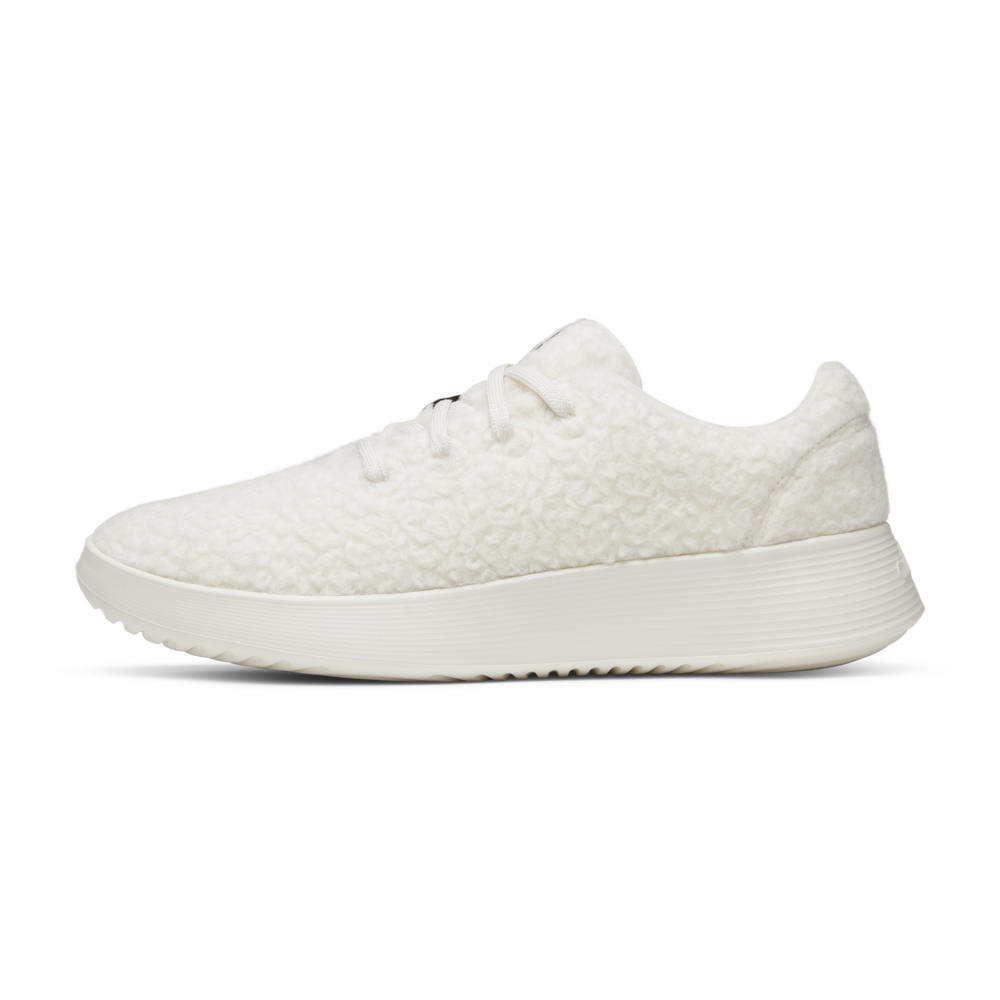 Men's Wool Runner Go Fluff Sneakers - Natural White with Natural White Sole | Comfortable & Breathable for Running, Walking & Casual Wear