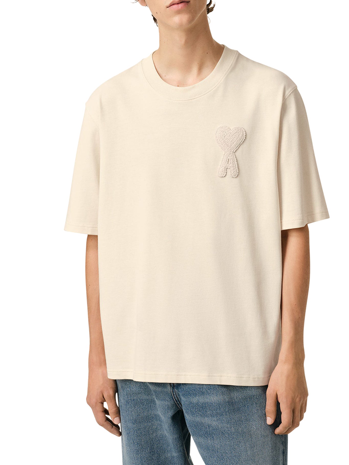 Organic Cotton T-Shirt with Large Ami De Coeur Embroidery - Soft, Breathable & Stylish for Casual Wear, Outings & Everyday Comfort