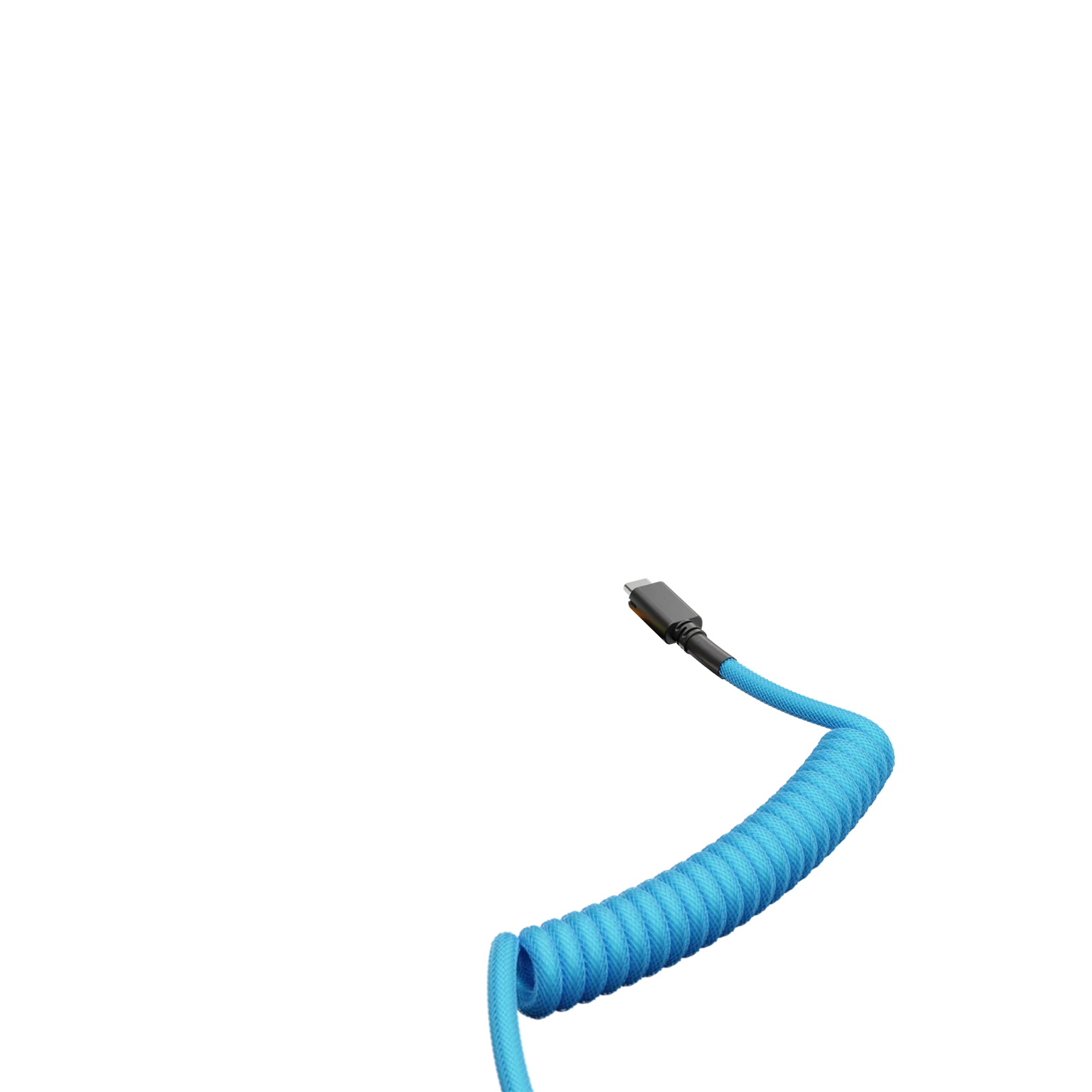 Glorious Coiled Cable Electric Blue - Premium Braided USB Charging Cord for Gaming, Office & Travel - Fast Charging & Durable Design for Phones, Tablets & Laptops