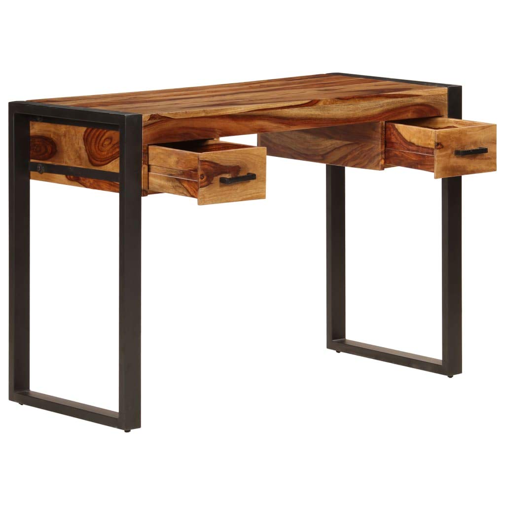 Solid Wood Computer Desk with 2 Drawers - 43.3