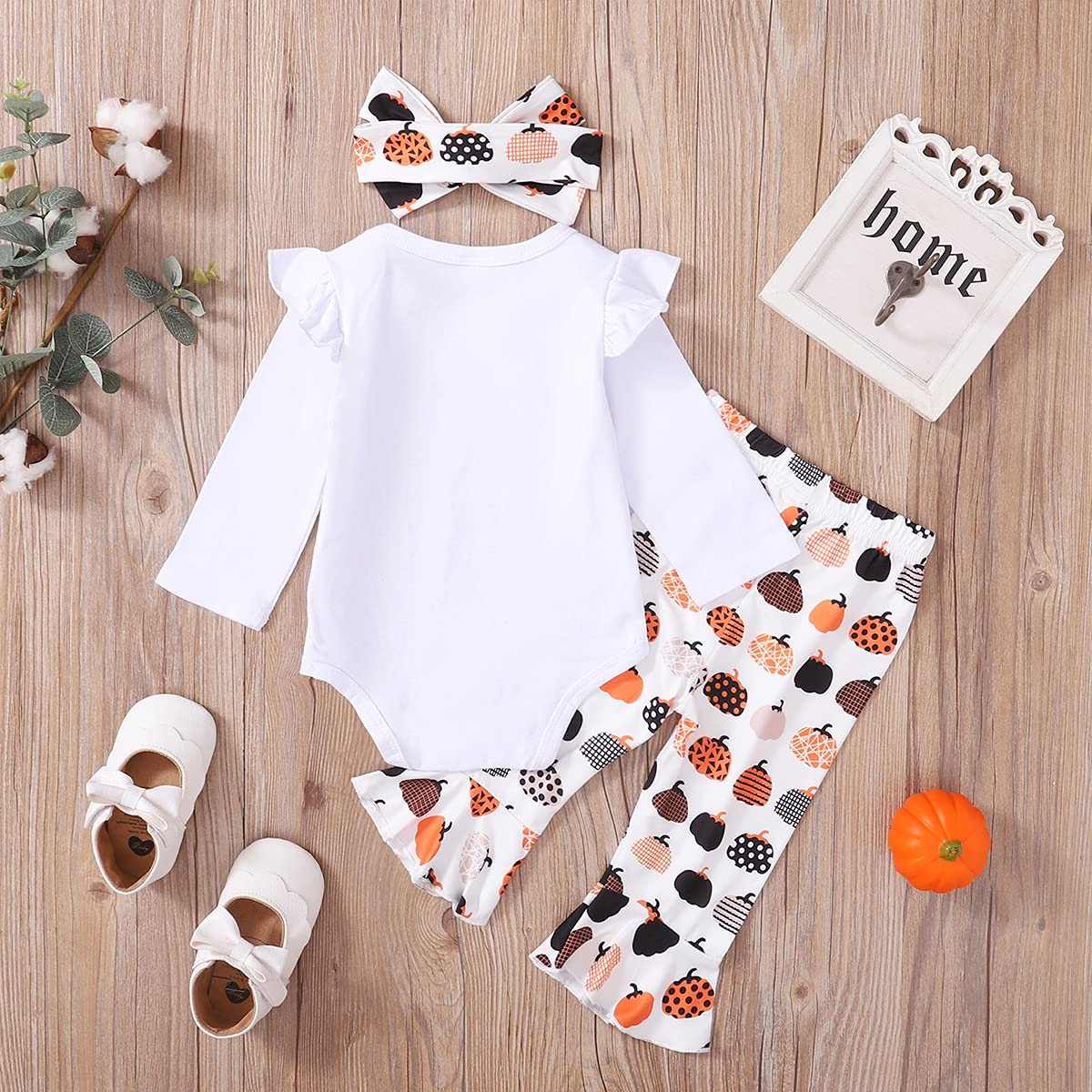 Adorable Baby Girl Thanksgiving Outfit - First Birthday Shark Costume & Pumpkin Patch Romper | Perfect for Holiday Photos, Family Gatherings & Fall Festivals