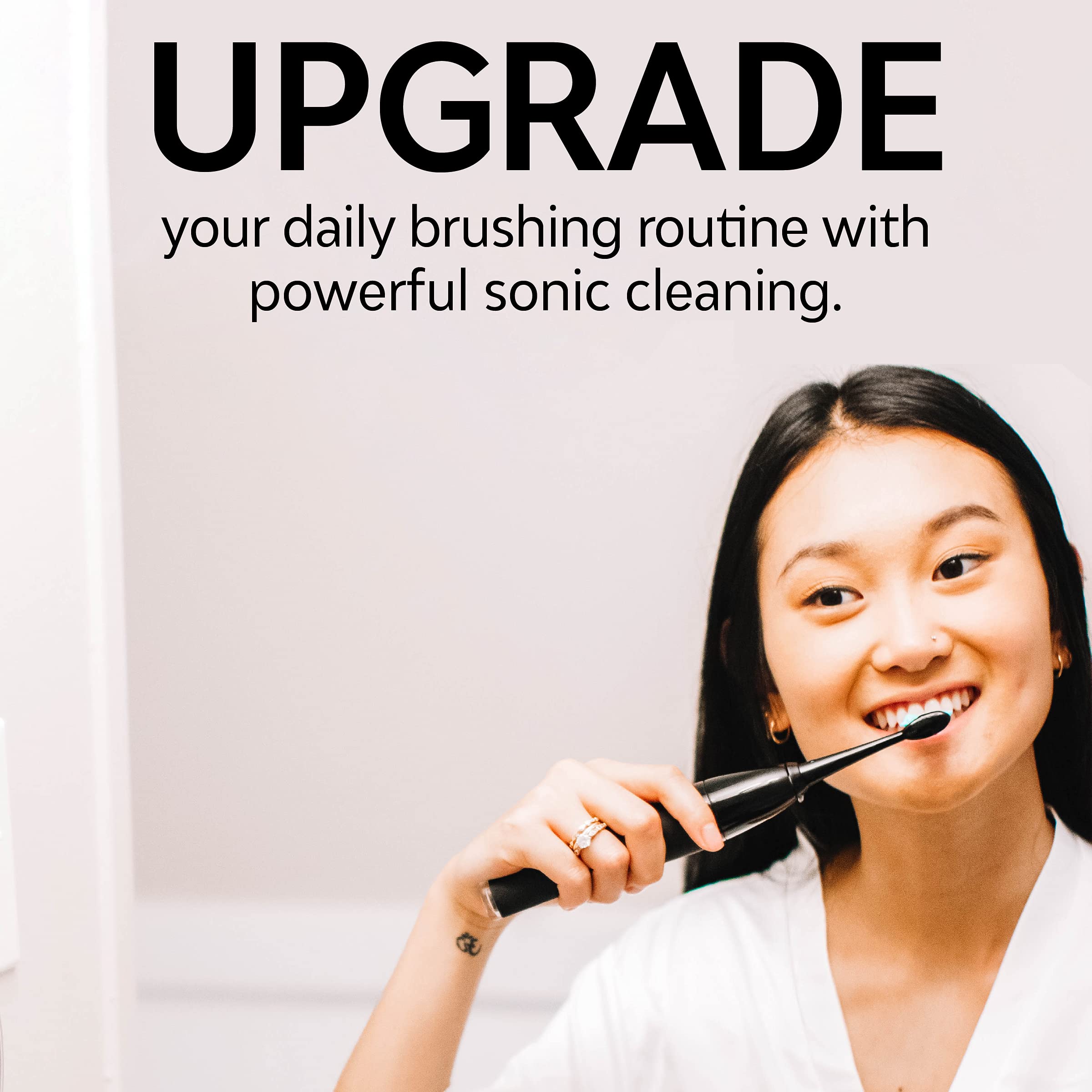 Tao Clean UV Sanitizing Sonic Electric Toothbrush with Cleaning Station - Dual Speed Settings, Black - Perfect for Travel & Home Oral Hygiene Care