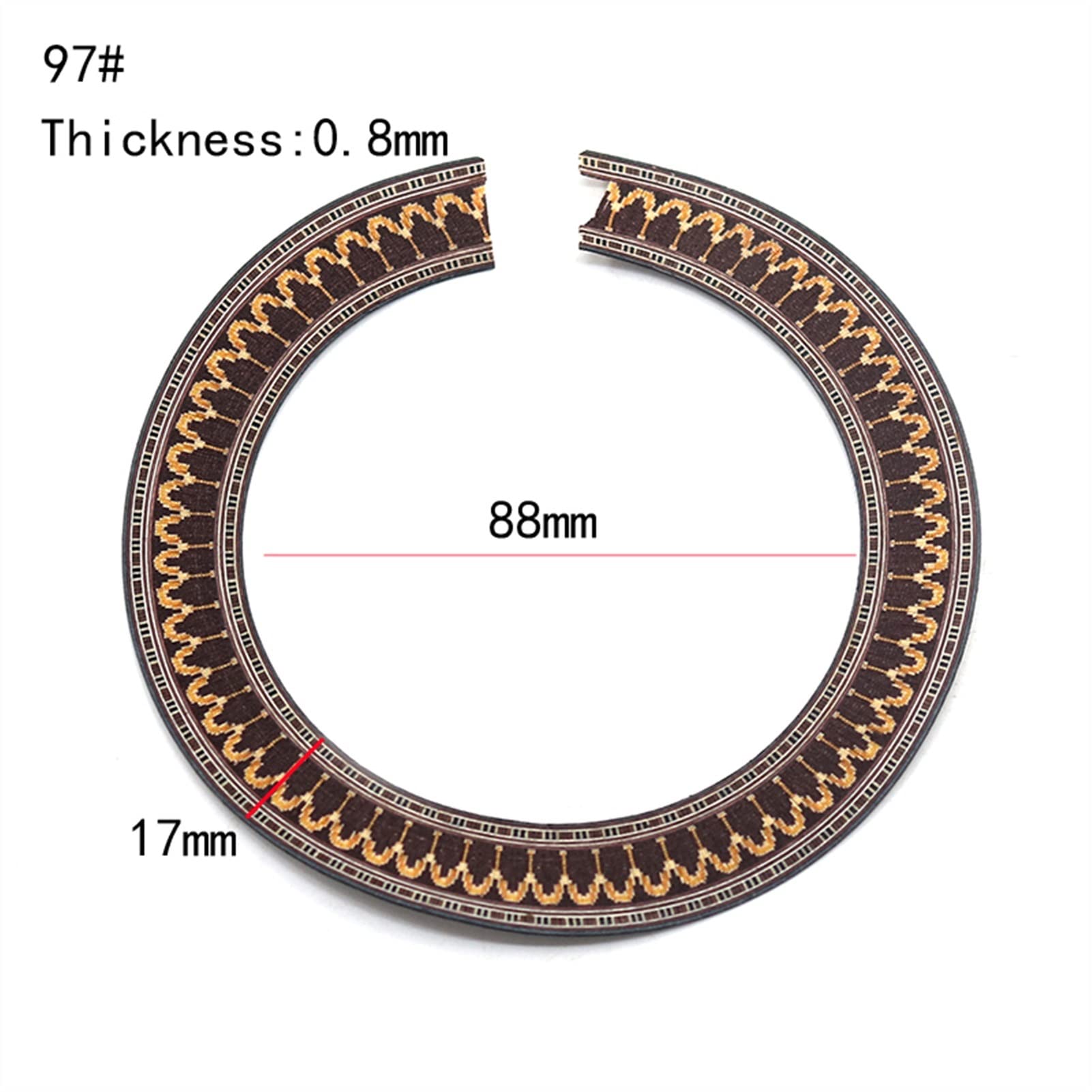 3-Piece Wooden Sound Hole Inlay Set for Classical Guitar - Replacement Parts for Guitar Repair & Maintenance | Perfect for DIY Guitar Upgrades & Professional Luthier Work