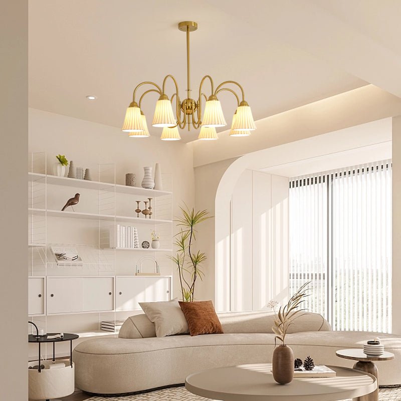 Elegant Esther Chandelier - Modern Crystal Ceiling Light Fixture for Dining Room, Living Room & Bedroom | Perfect for Home Decor & Interior Design