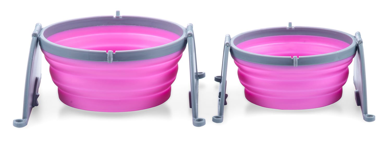Bella Roma Travel Bowl - Collapsible Silicone Pet Food & Water Bowl for Dogs & Cats - Perfect for Hiking, Camping & Outdoor Adventures
