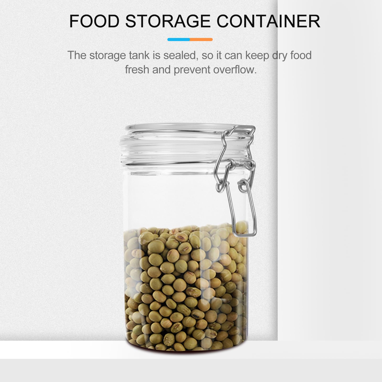 Cabilock Clear Plastic Food Dispenser - BPA-Free Honey & Condiment Storage Container with Leak-Proof Lid - Perfect for Kitchen, Pantry, Camping & Picnic Use