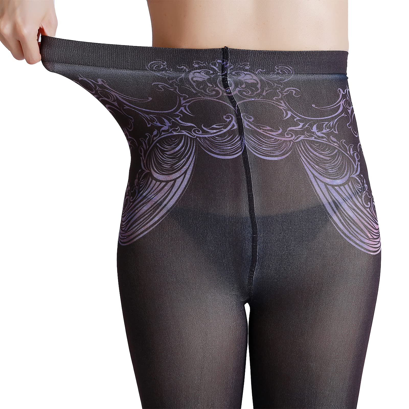 Sahabowi Women's Sheer High Waist Tights - Vintage Control Top Pantyhose & Stockings for Everyday Wear, Office, or Special Occasions