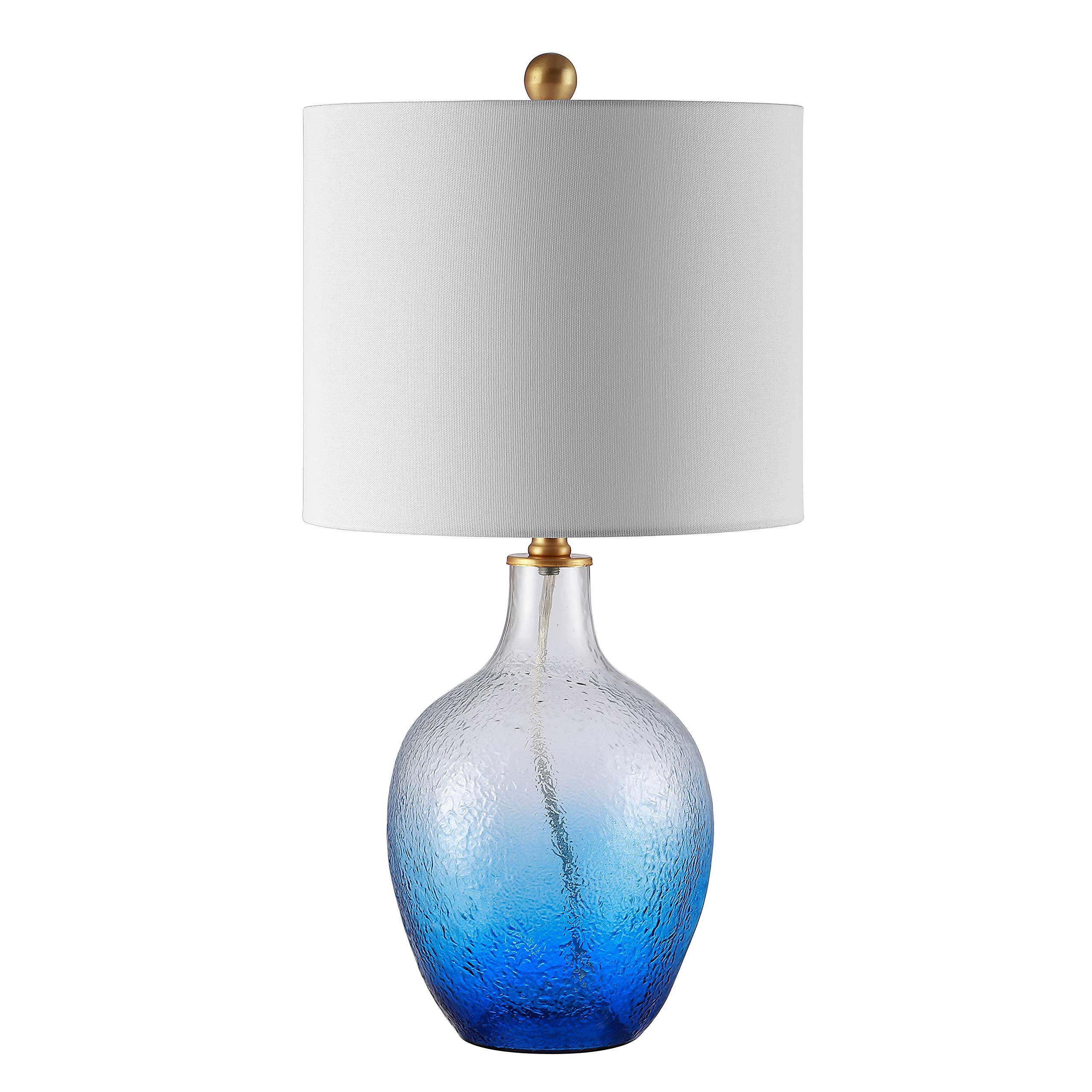 SAFAVIEH Merla Coastal Ombre Blue Glass Table Lamp - 24