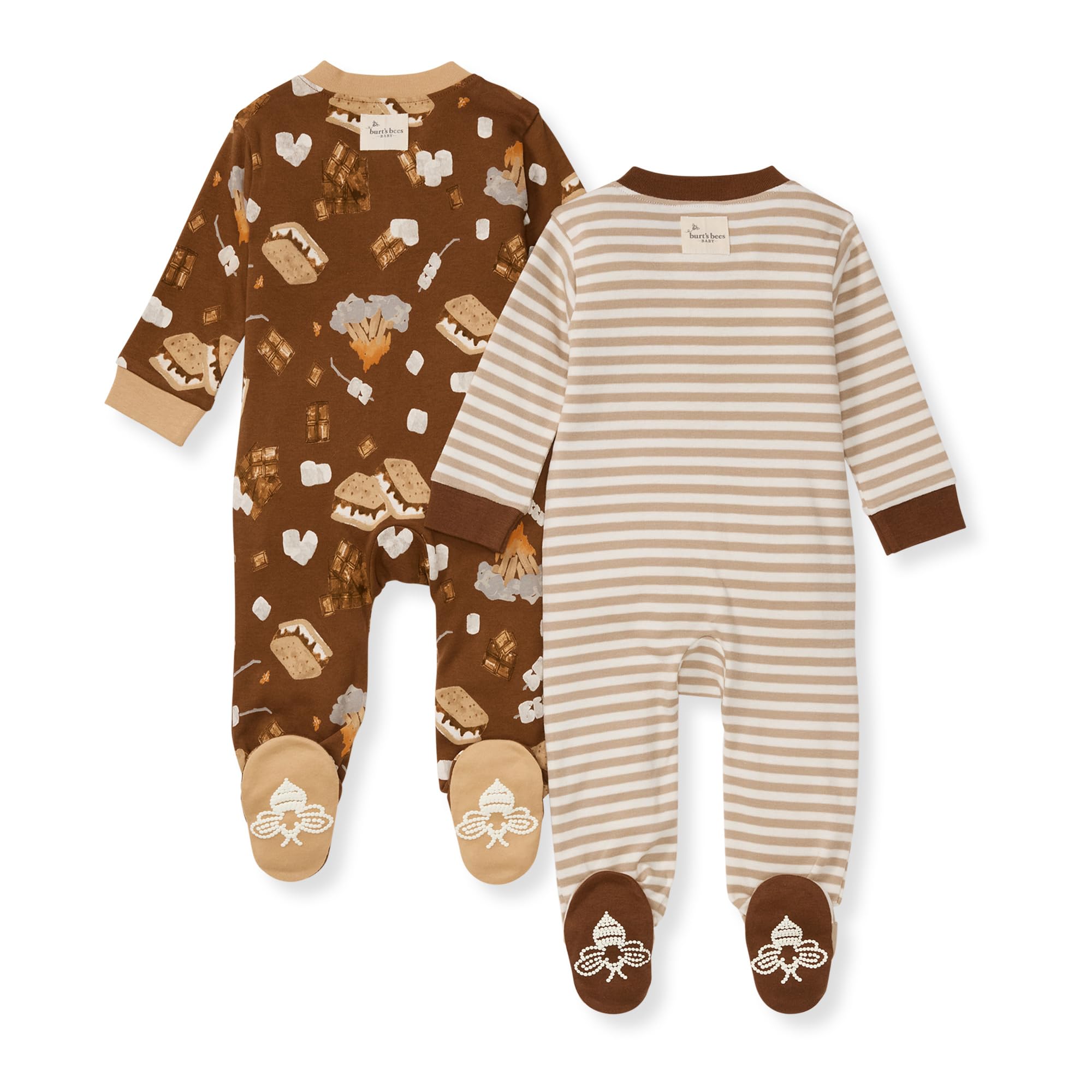 Burt's Bees Baby Boys' Organic Cotton Sleep & Play Pajamas - Soft & Comfortable Pajama Set for Infants & Toddlers - Perfect for Bedtime, Naptime & Lounging