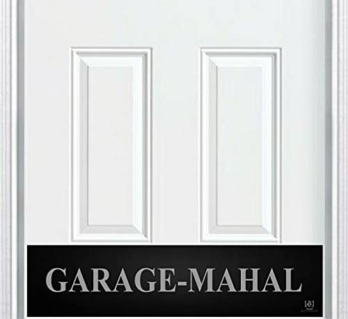 Engraved Door Kick Plate - 'Garage-Mahal' Design, Satin Black Aluminum for Home & Garage Protection