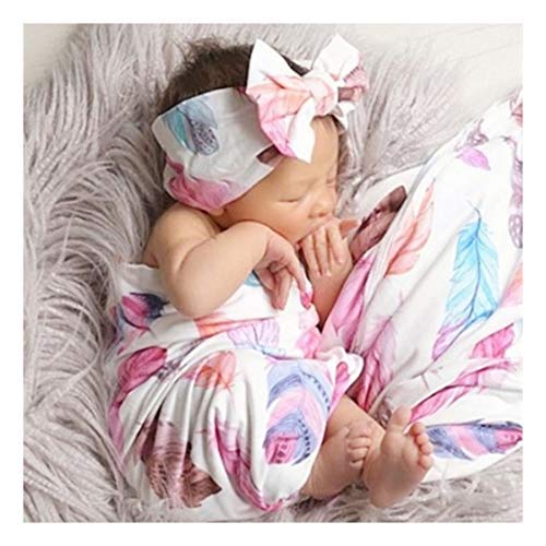 Soft Newborn Receiving Blanket & Headband Set - Unisex Baby Swaddle Wrap for Boys & Girls | Perfect Baby Shower Gift & Hospital Going-Home Outfit