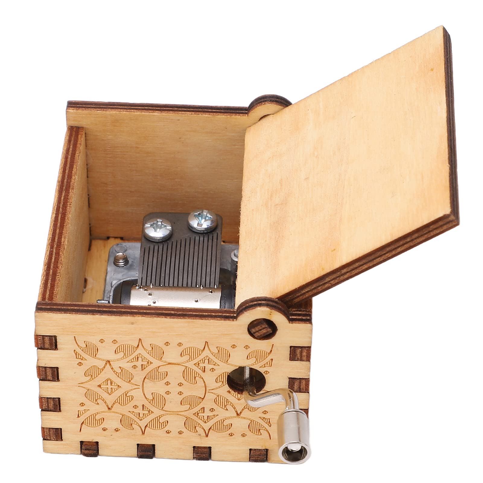 Jiawu Vintage Wooden Music Box - Handcrafted, Durable & Accurate Movement - Perfect for Home Decor, Gift Giving & Relaxation