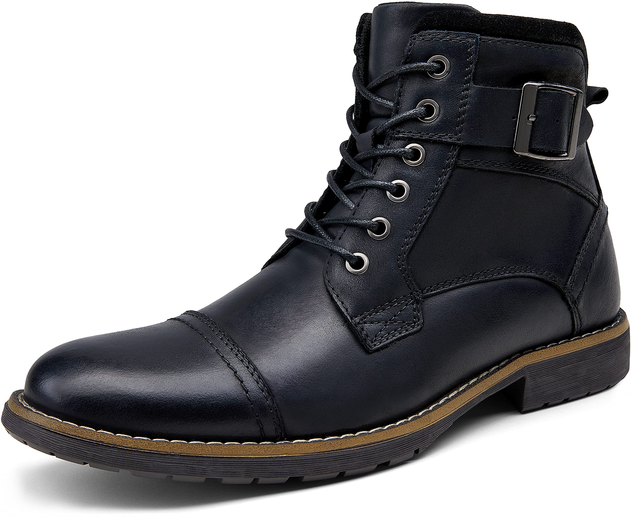 Vostey Men's Casual Motorcycle Combat Ankle Dress Boots - Stylish & Durable Footwear for Riding, Work & Everyday Wear