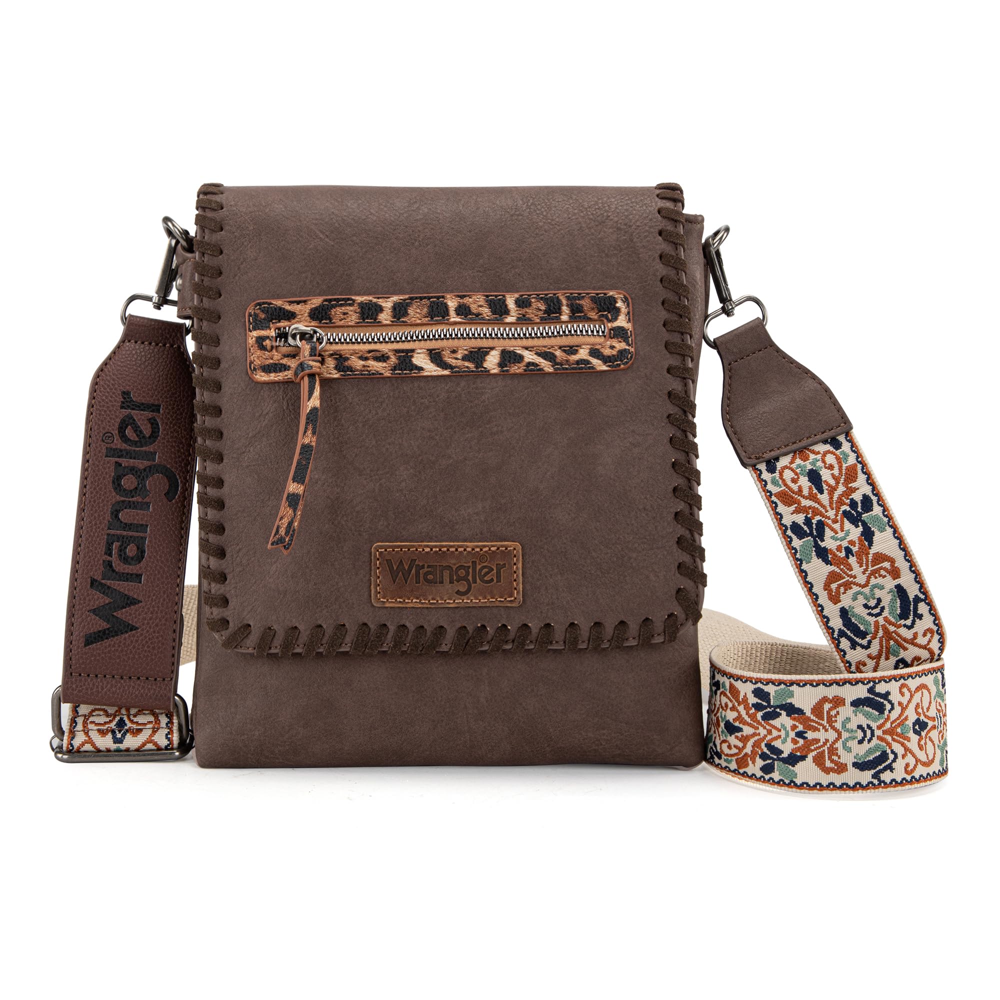 Vintage Wrangler Crossbody Bags for Women - Hand Woven Leather Shoulder Purse - Perfect for Travel, Shopping & Everyday Use